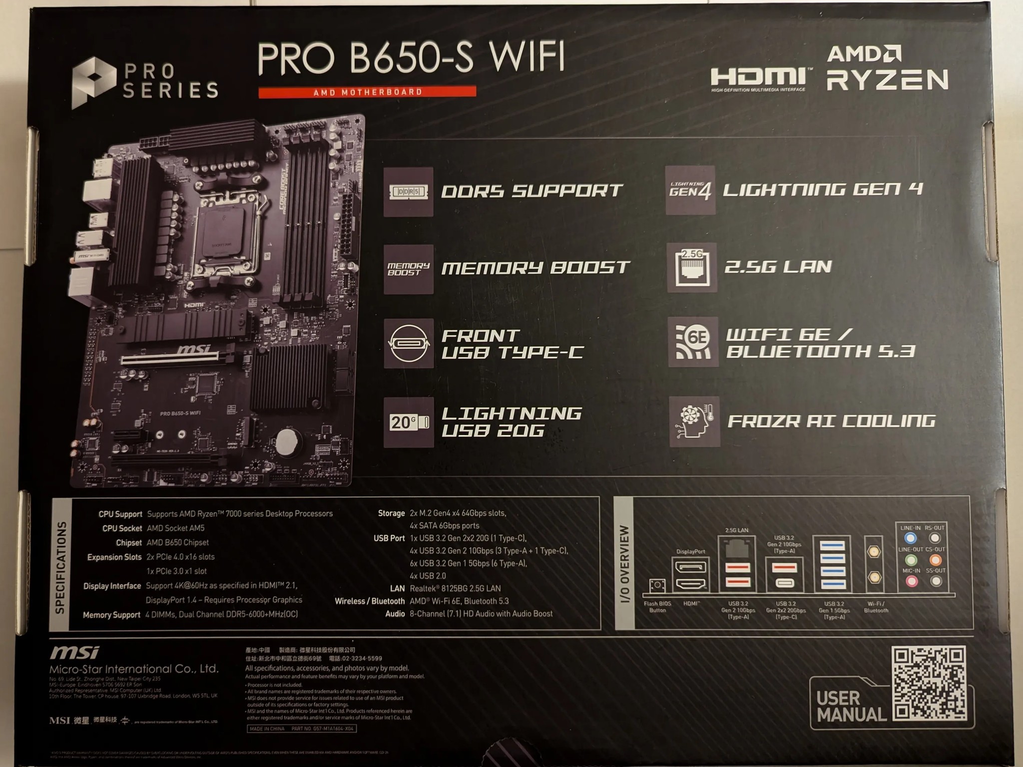 AMD Ryzen 5 7600X + MSI Pro B650-S WIFI + G.Skill Flare X5 32GB DDR5 6000MT/s Bundle All Brand New