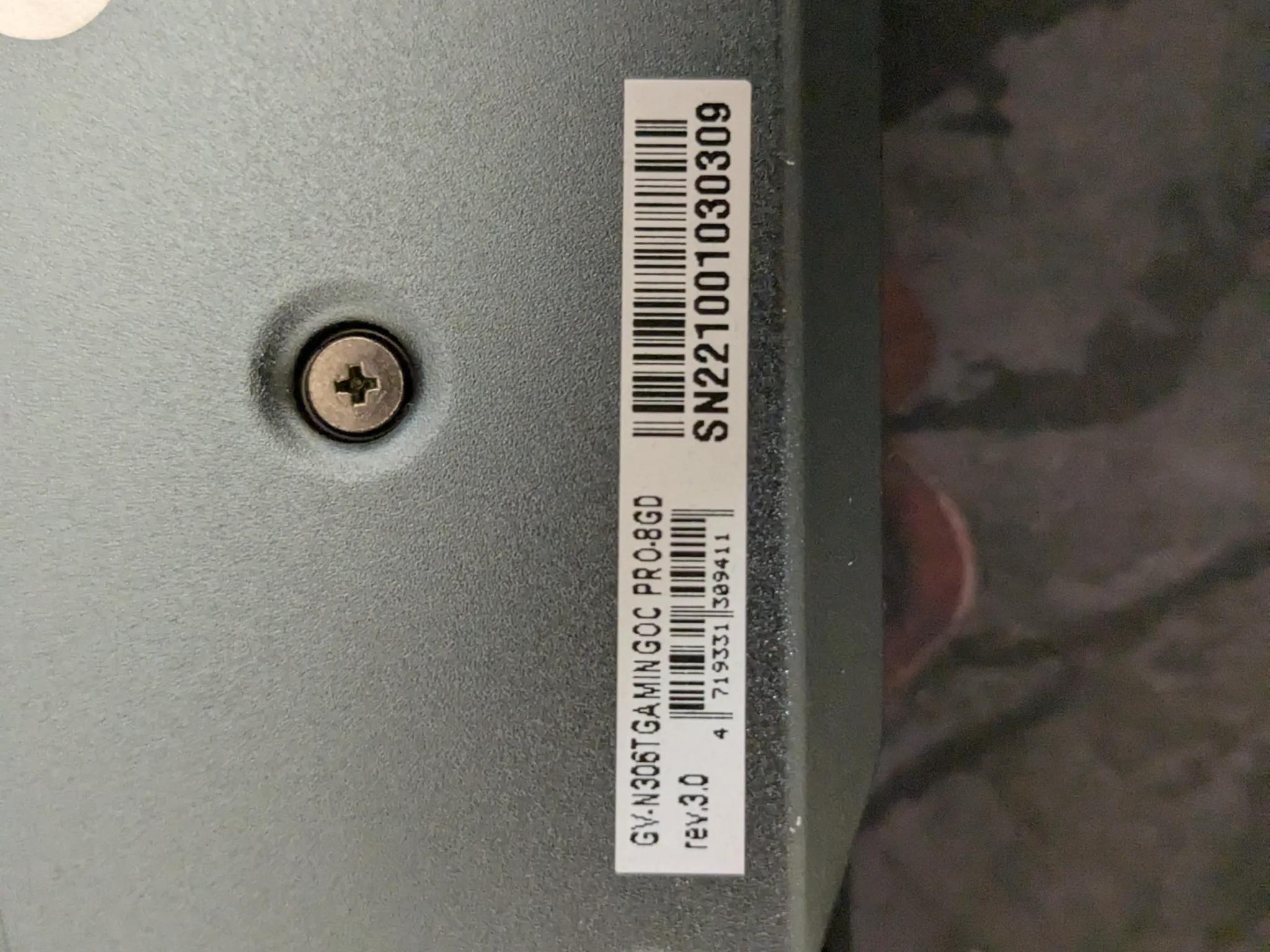 Gigabyte RTX 3060 TI 8GB OC edition with box