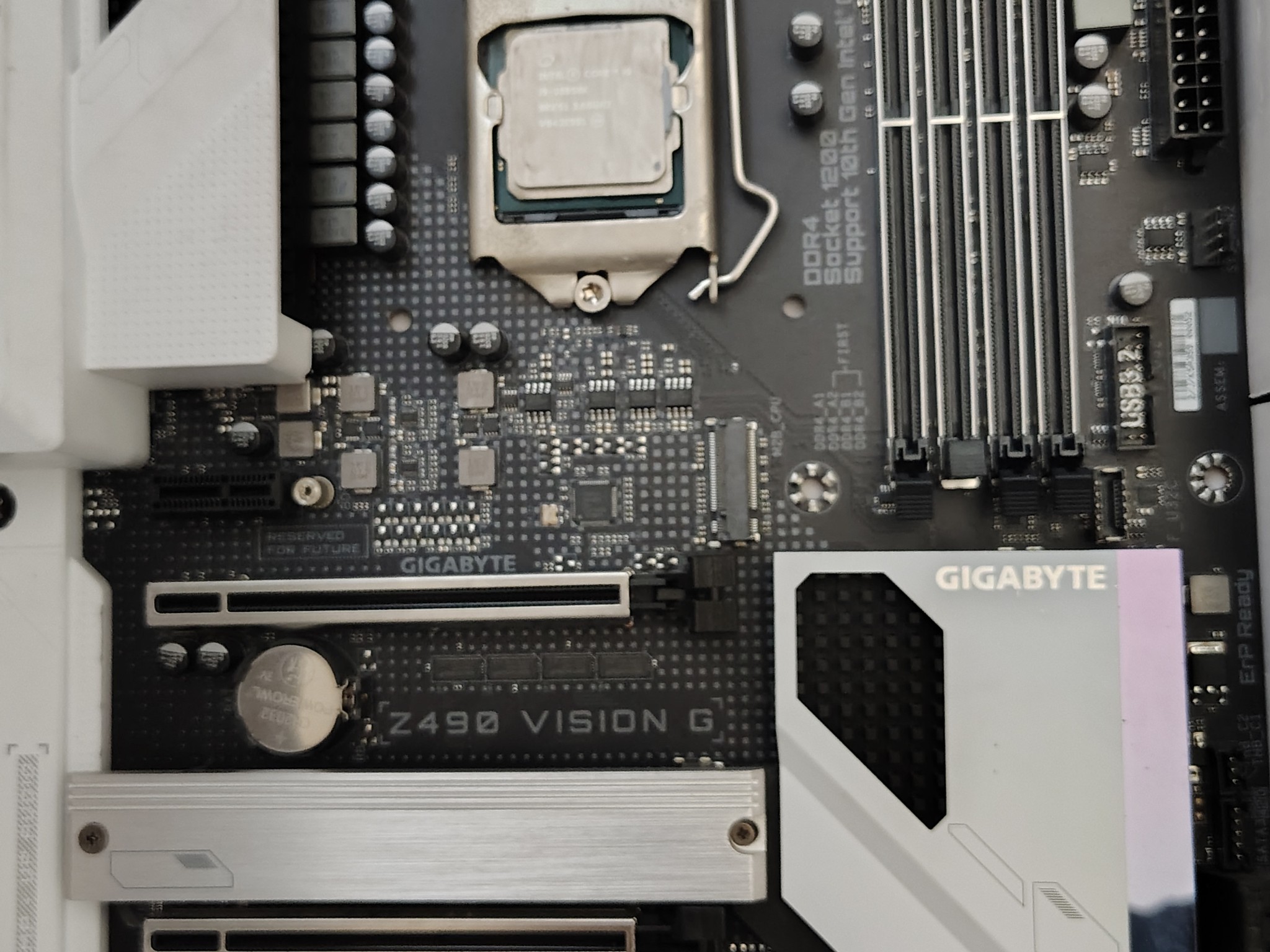 10850k and Gigabyte Vision G Z490 LGA 1200