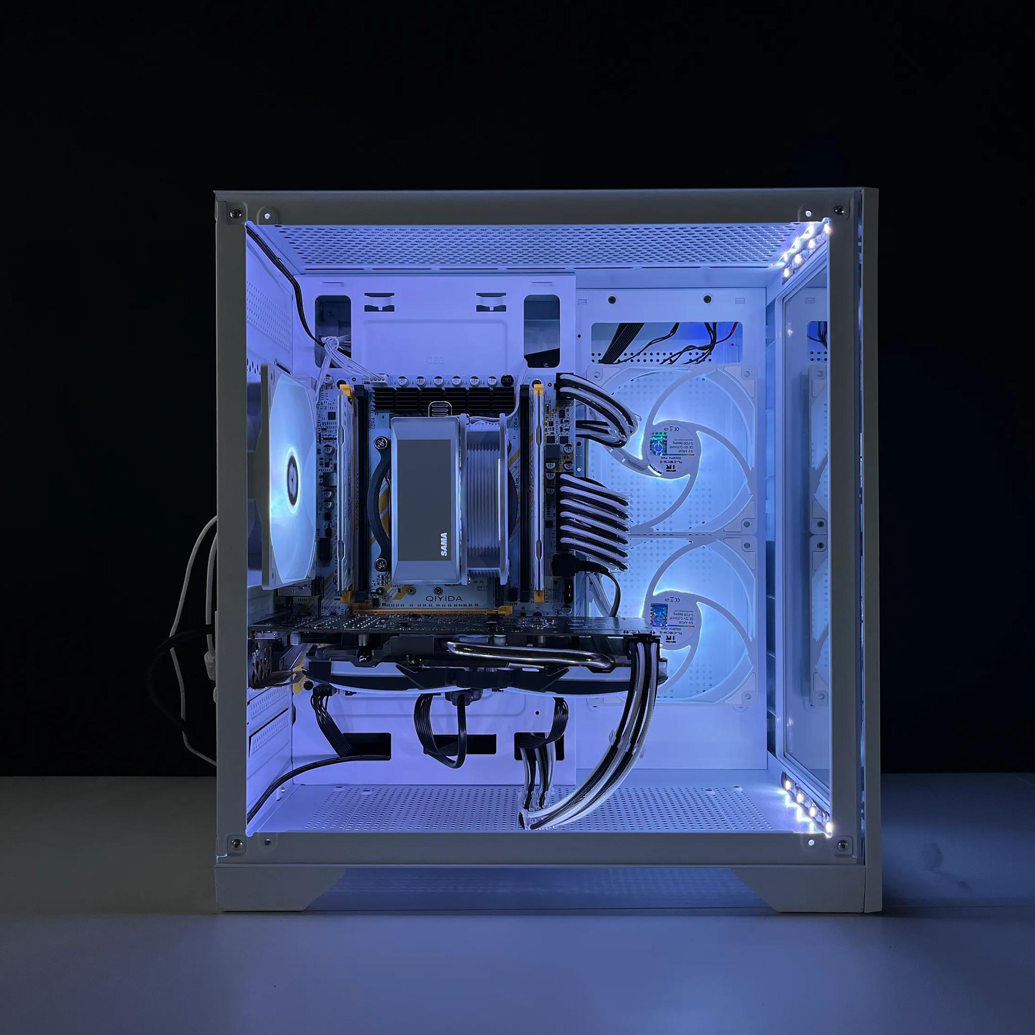 ⬜ White and RGB Gaming PC | Intel Xeon E5-2670 v3 & RX 570