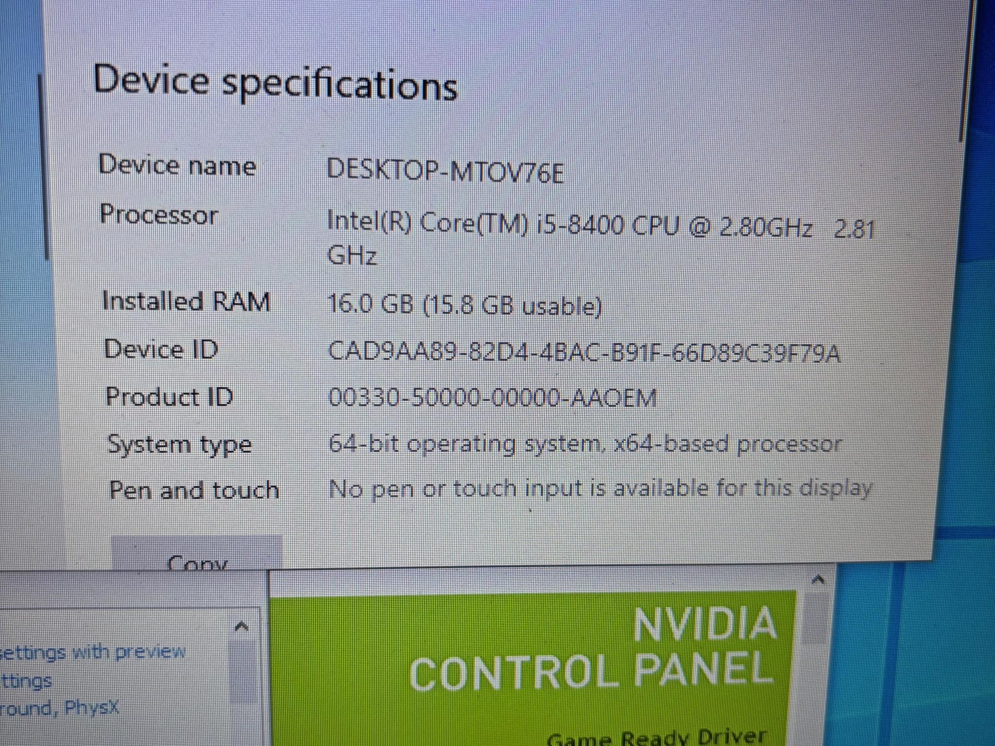 Gaming PC I5-8400 GTX 1070 16GB RAM