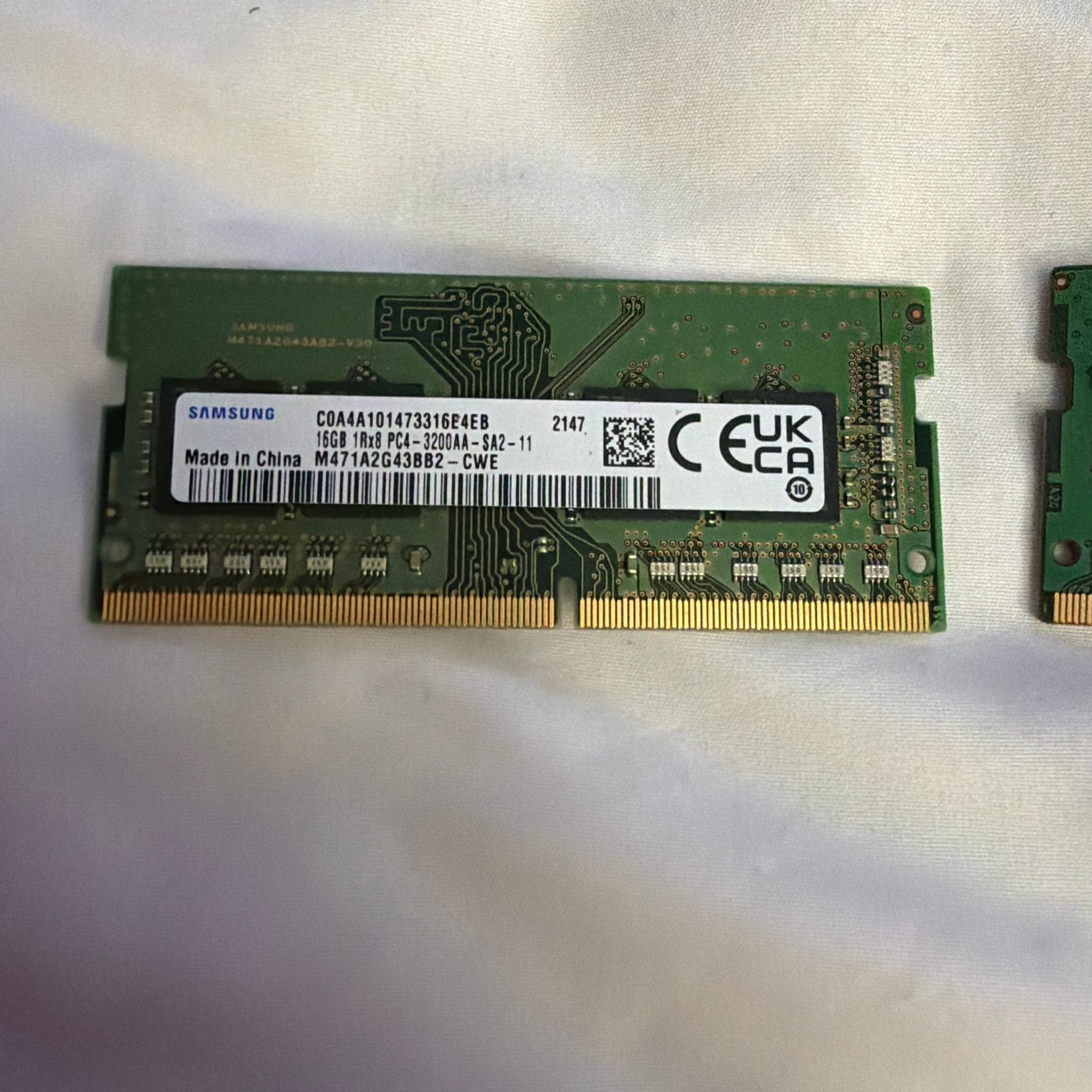 32GB DDR4 3200MT/s So-Dimm 2x16GB Samsung/SK Hynix