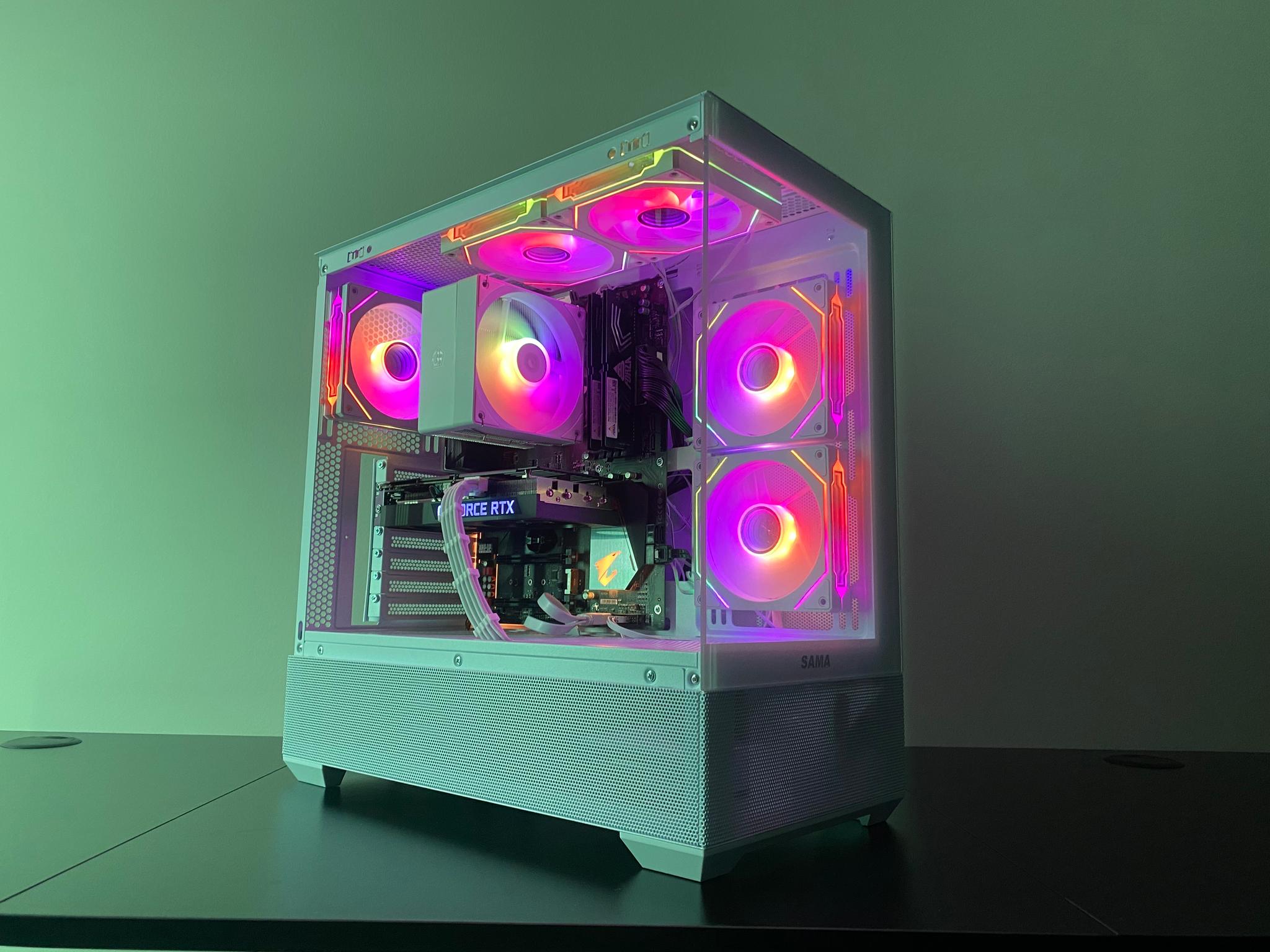 White RGB Gaming PC | RTX 3060 12GB | Ryzen 5 3600 | 16GB DDR4 3200MHz | 500GB M.2 SSD | WiFi