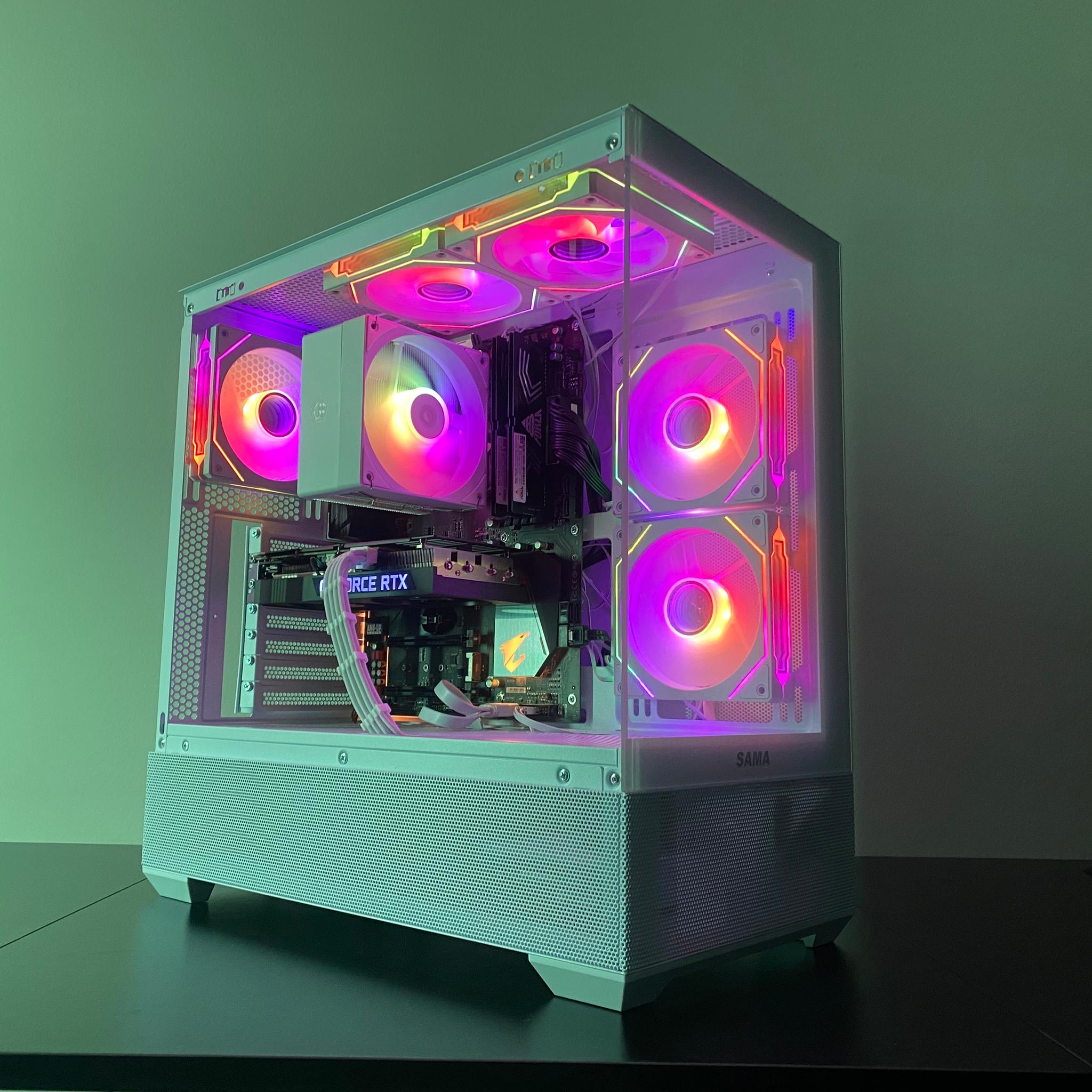 White RGB Gaming PC | RTX 3060 12GB | Ryzen 5 3600 | 16GB DDR4 3200MHz | 500GB M.2 SSD | WiFi