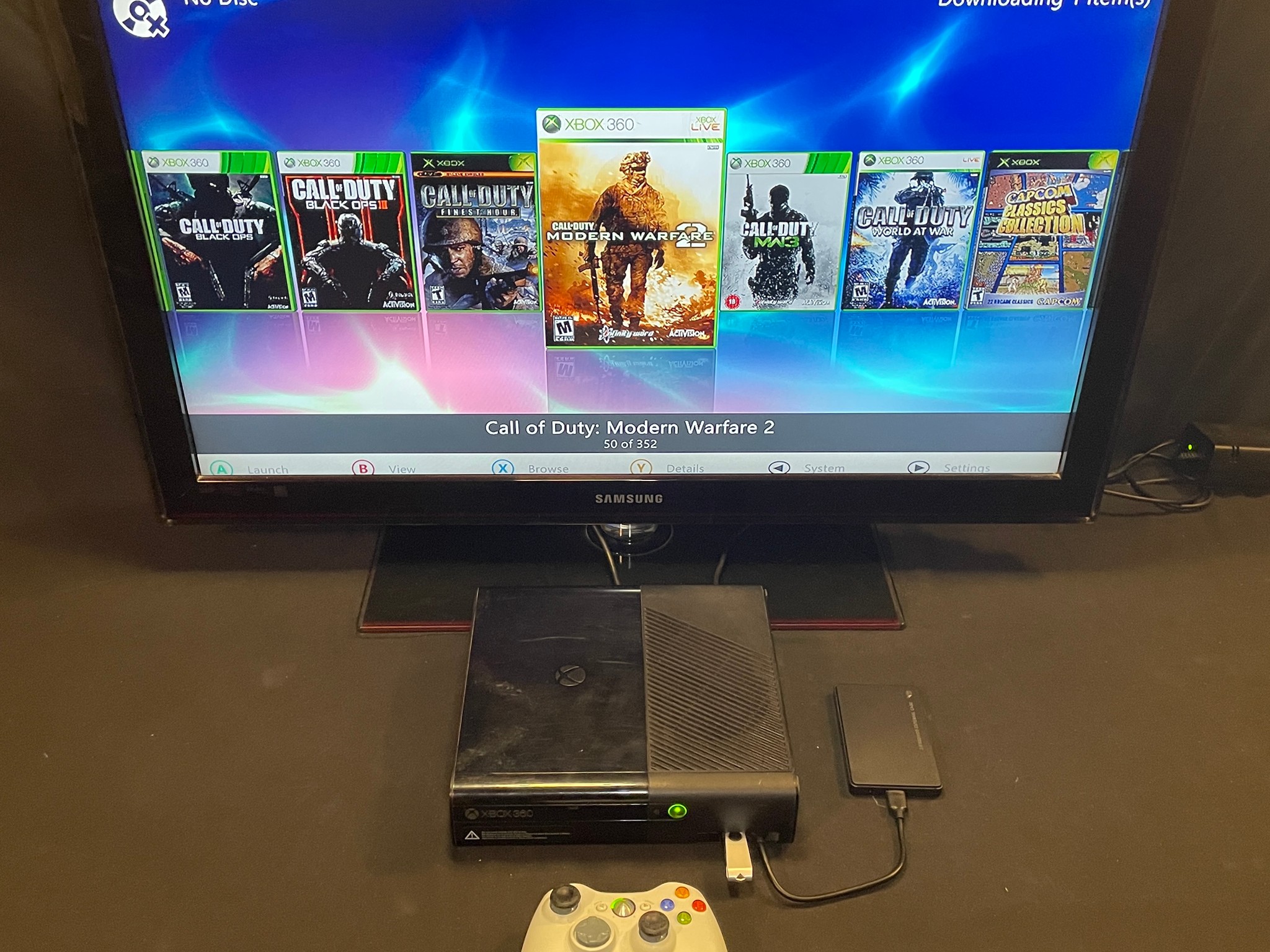 Xbox 360 E 500gb Internal Drive + 1TB External Drive With Accessories