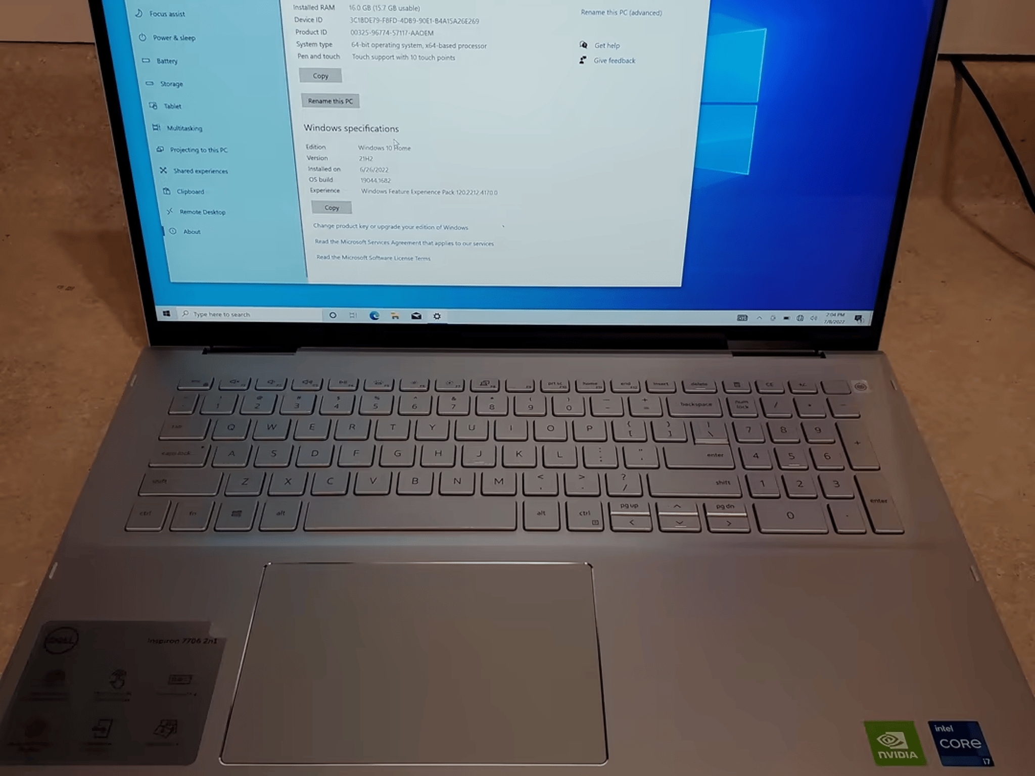 Dell Inspiron 7706 2n1 17 inch touch screen laptop