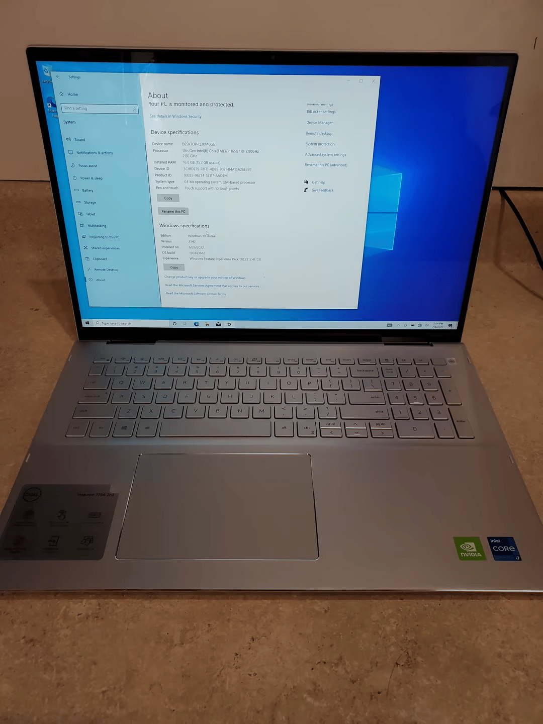 Dell Inspiron 7706 2n1 17 inch touch screen laptop