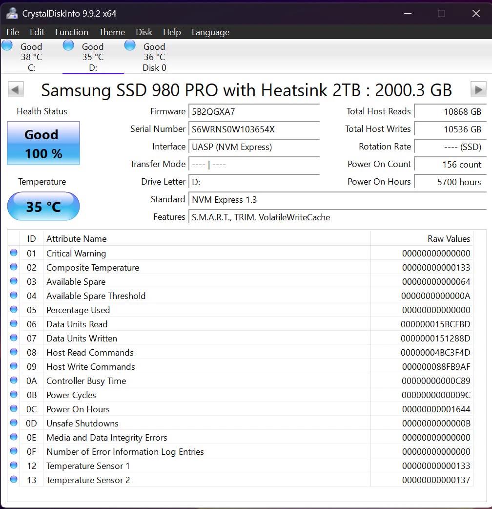 Samsung 980 PRO with Heatsink 2TB