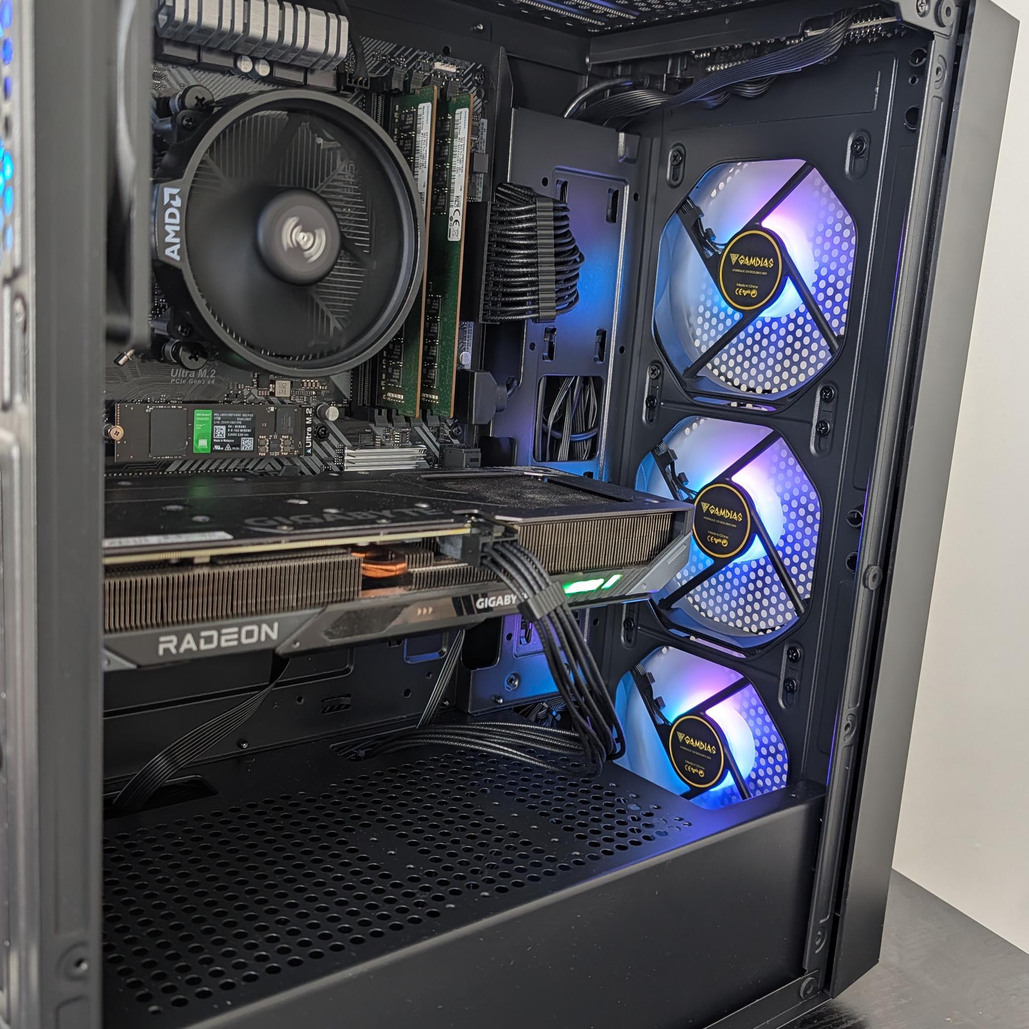 RX 9060 XT 8GB | Ryzen 5 5500 | 32GB DDR4 | 1TB NVME M2 SSD | Wi-Fi Bluetooth | Custom Gaming PC