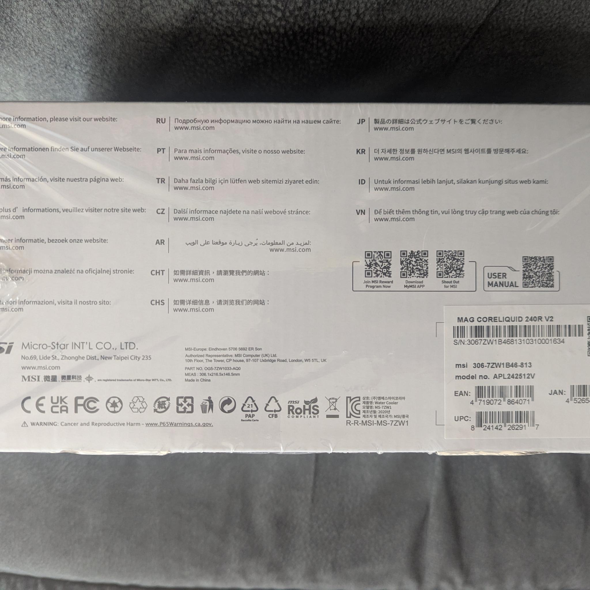 MSI MAG CORELIQUID 240R V2