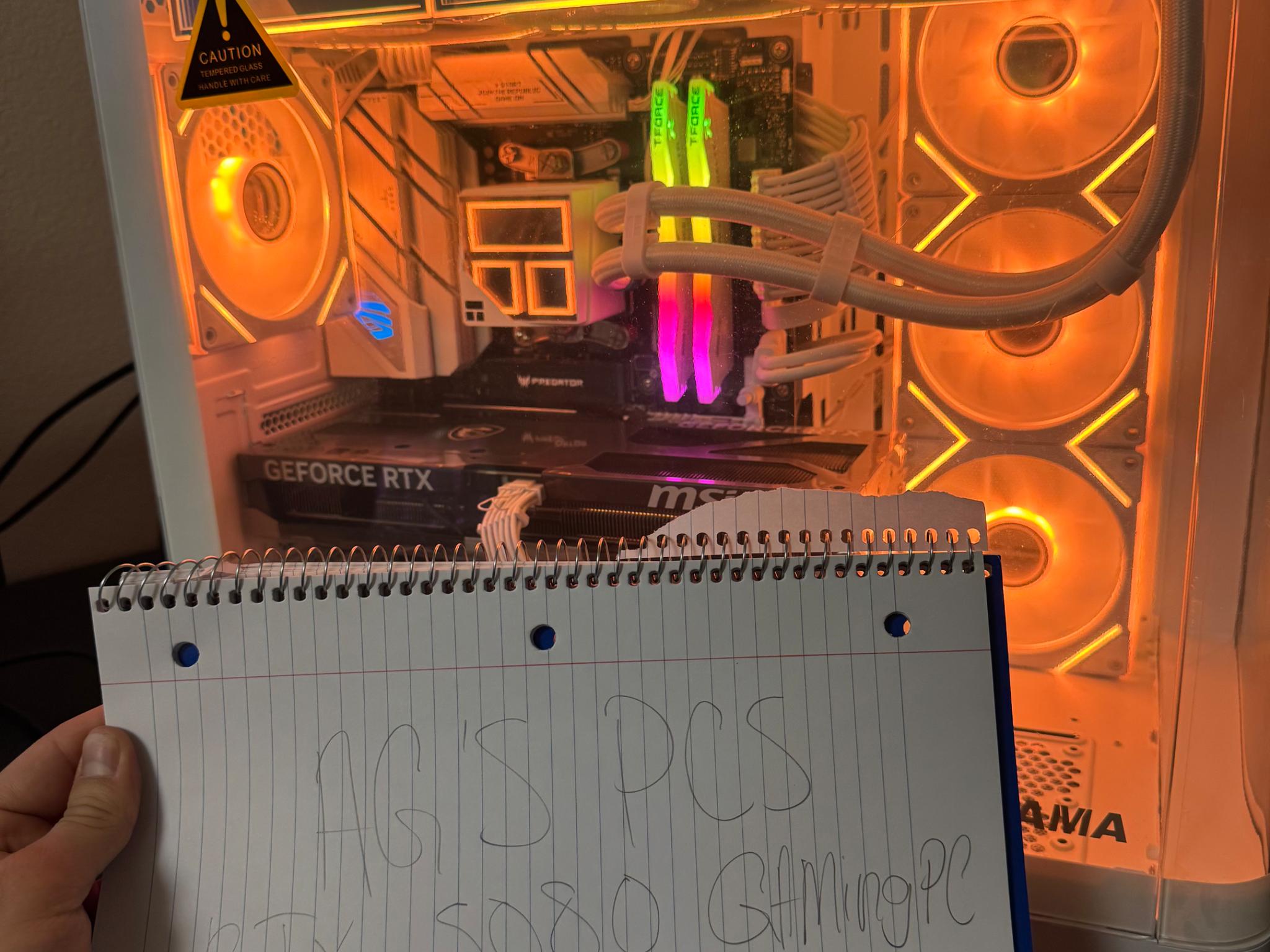 WHITE RTX 5080 GAMING PC | Ryzen 7 9800X3D | 32gb DDR5 RAM | 2tb SSD