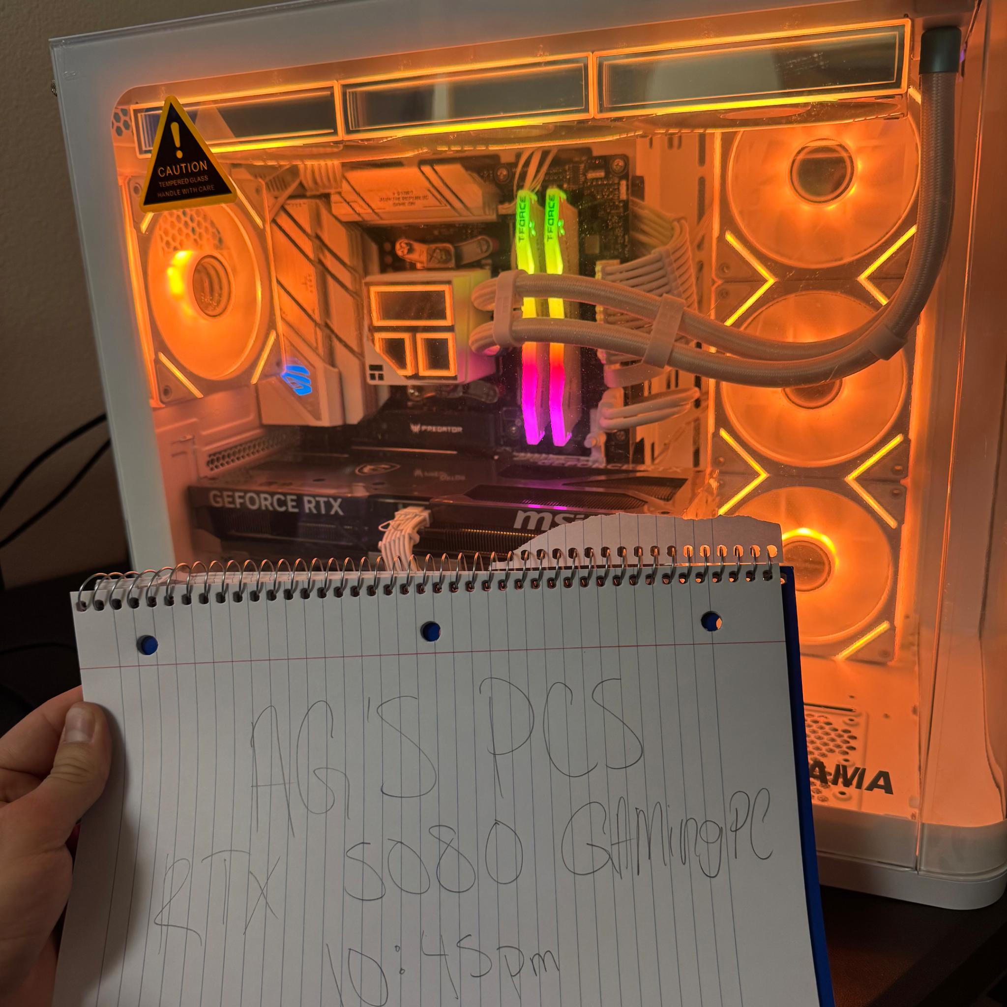 WHITE RTX 5080 GAMING PC | Ryzen 7 9800X3D | 32gb DDR5 RAM | 2tb SSD