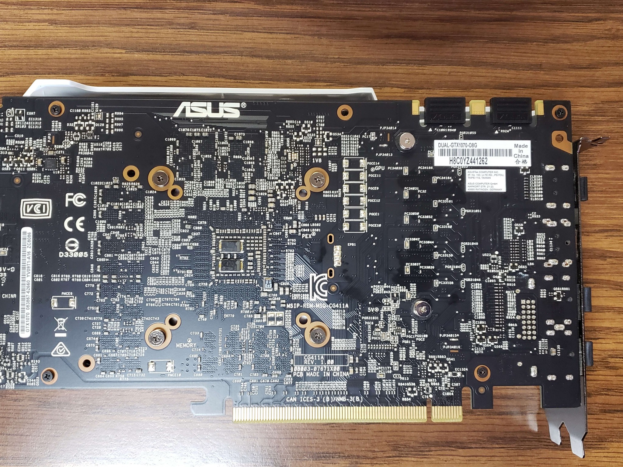 Asus GTX 1070 Dual 8G OC
