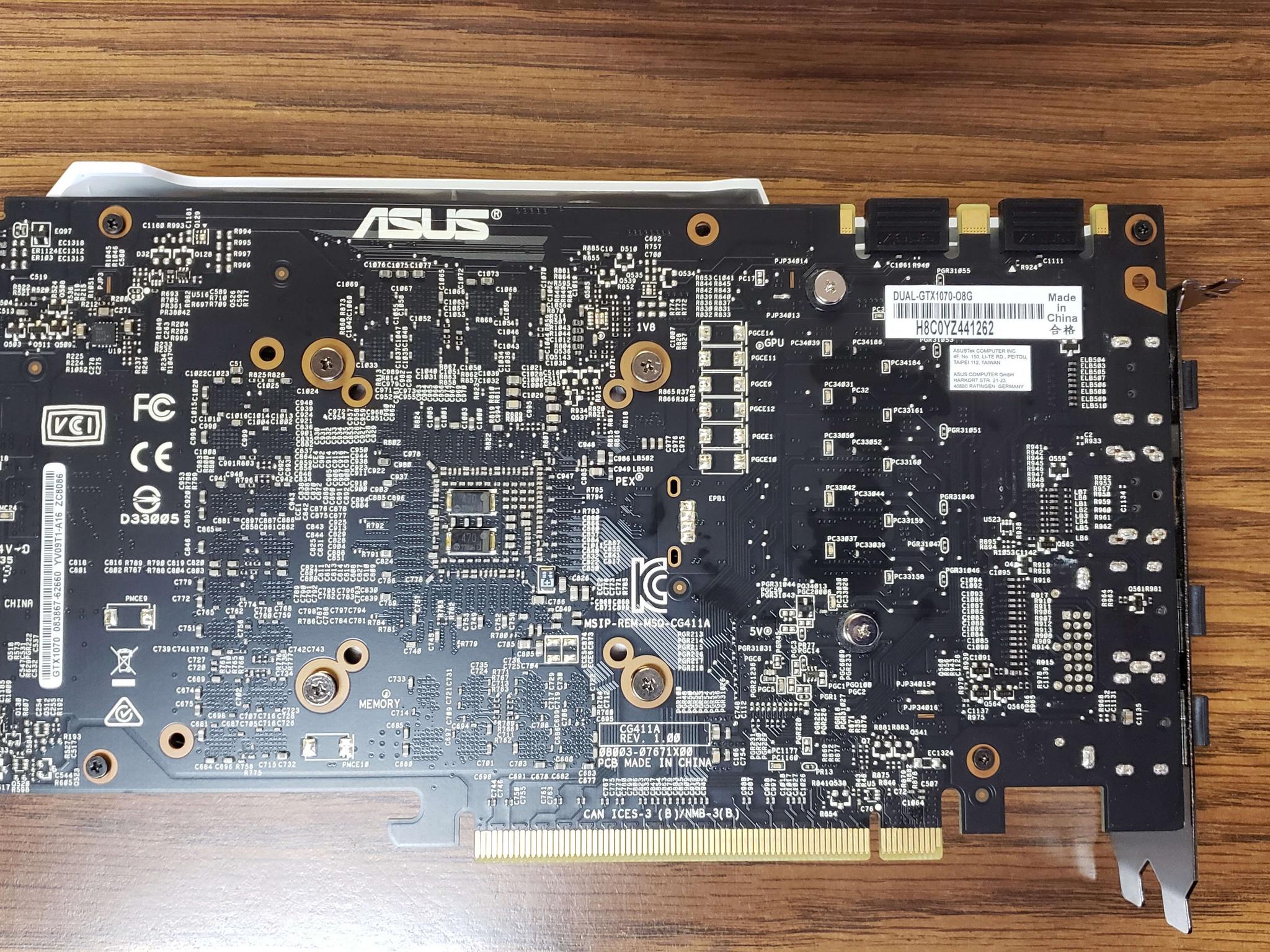Asus GTX 1070 Dual 8G OC