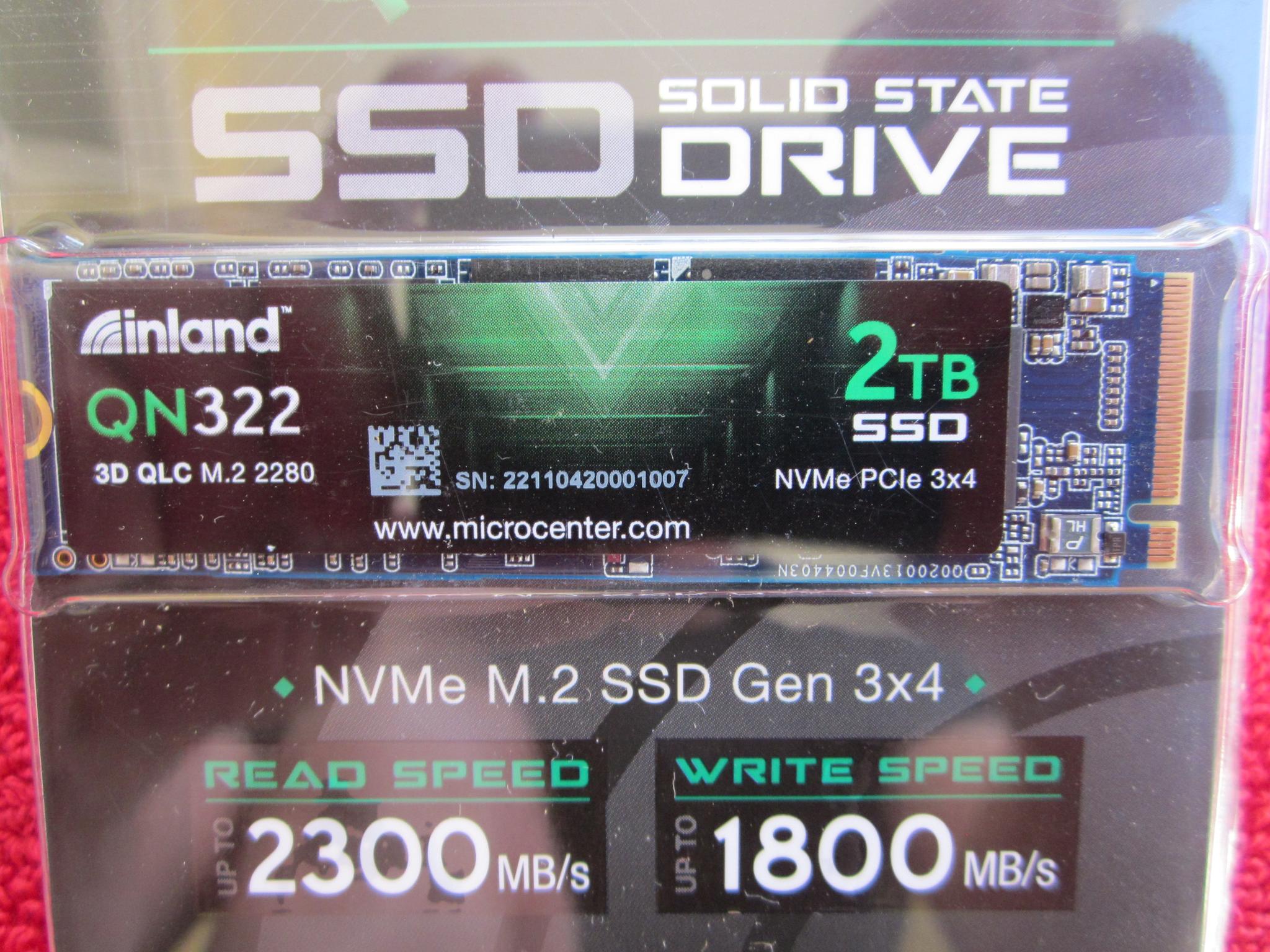 New Sealed Inland QN322 M.2 NVME 2TB SSD