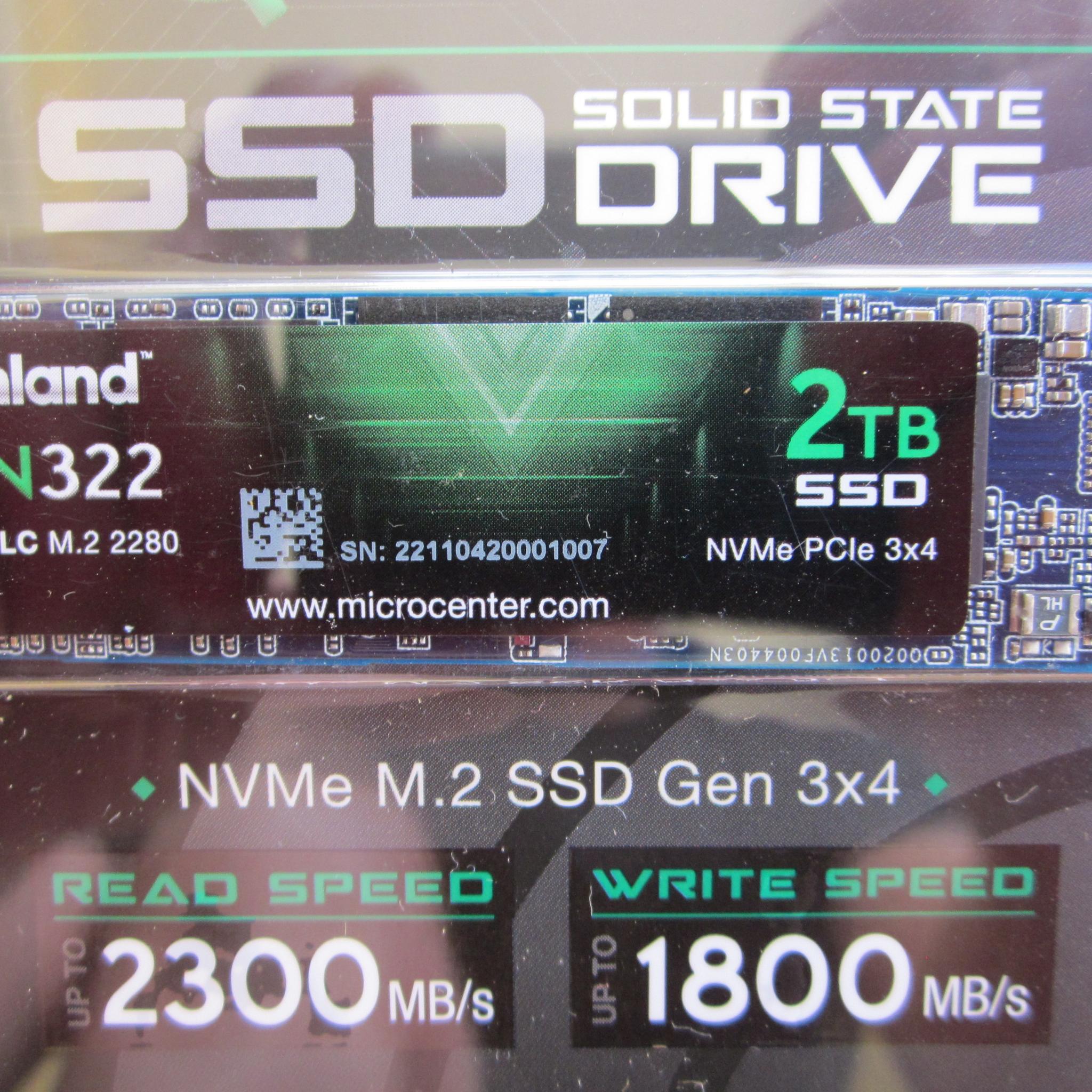 New Sealed Inland QN322 M.2 NVME 2TB SSD