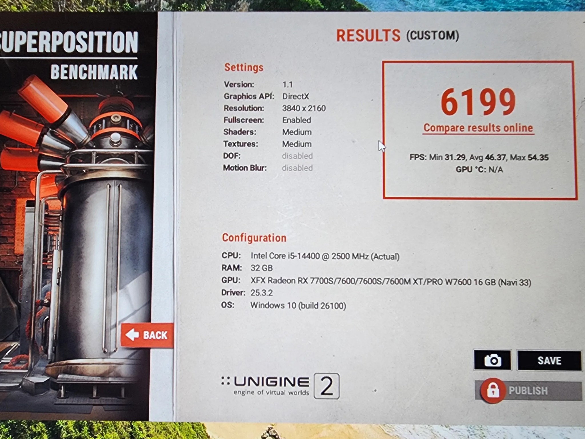 Intel i5 14400 AMD XFX Speedster SWFT 210 Radeon RX 7600 XT 16 GB  MSI Tomahawk MAG MAX 32GB DDR5