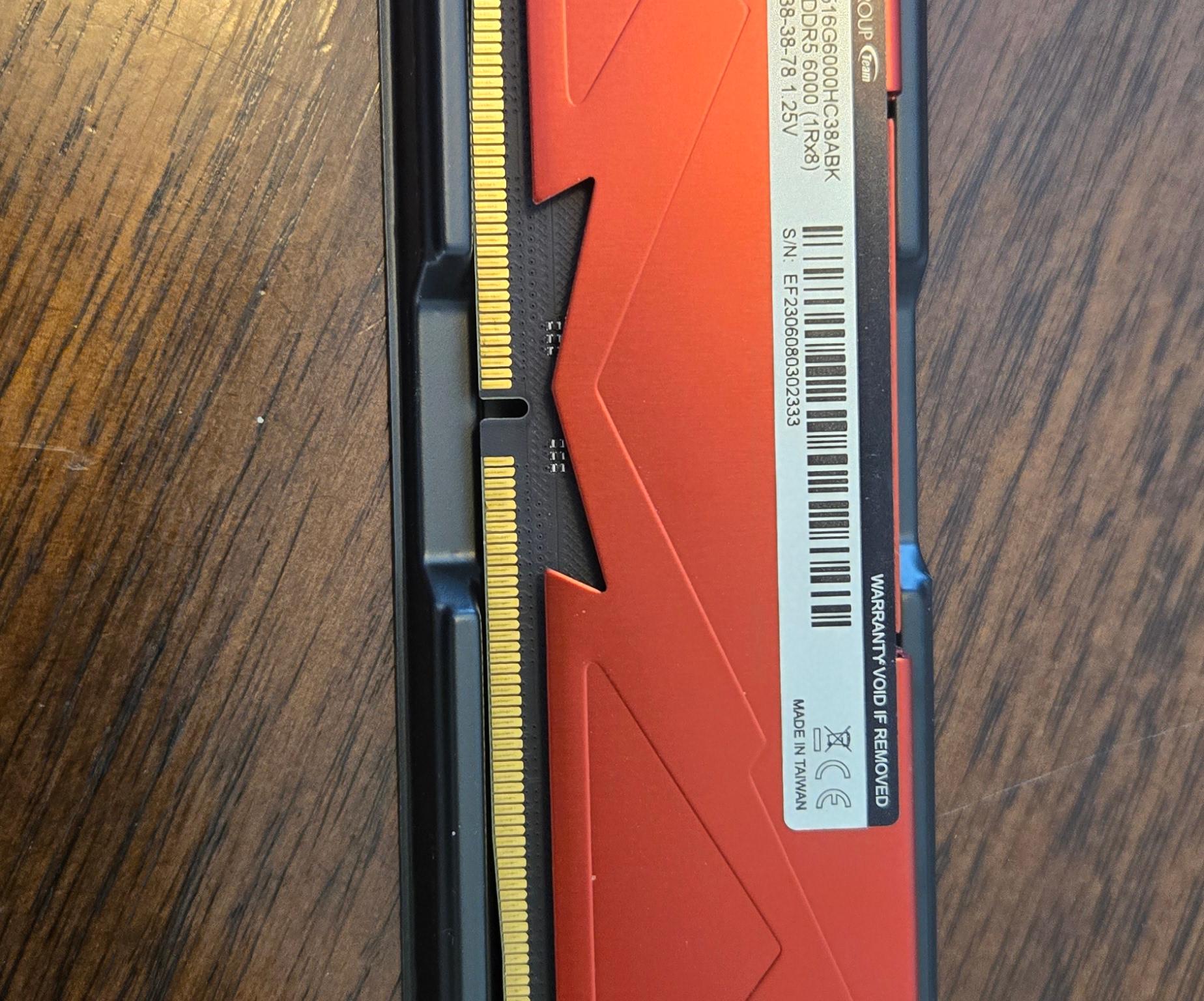 TForce DDR5 single stick 16GB 6000MT/S