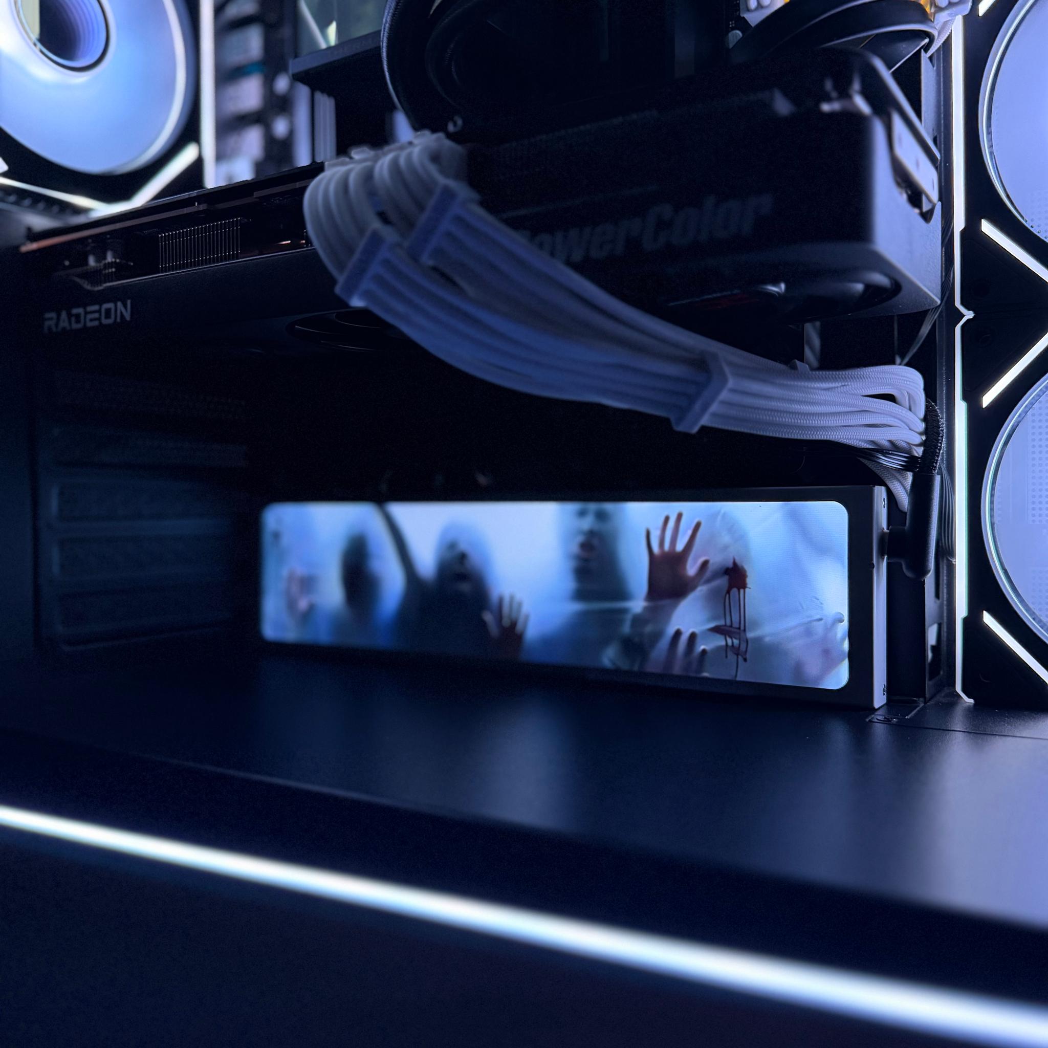 ❄️ Ryzen 7 9700X + RX 9070 GRE 12GB | 32GB DDR5 | 1TB NVMe | 360mm LCD AIO | 9” Display | Wi-Fi | Wi