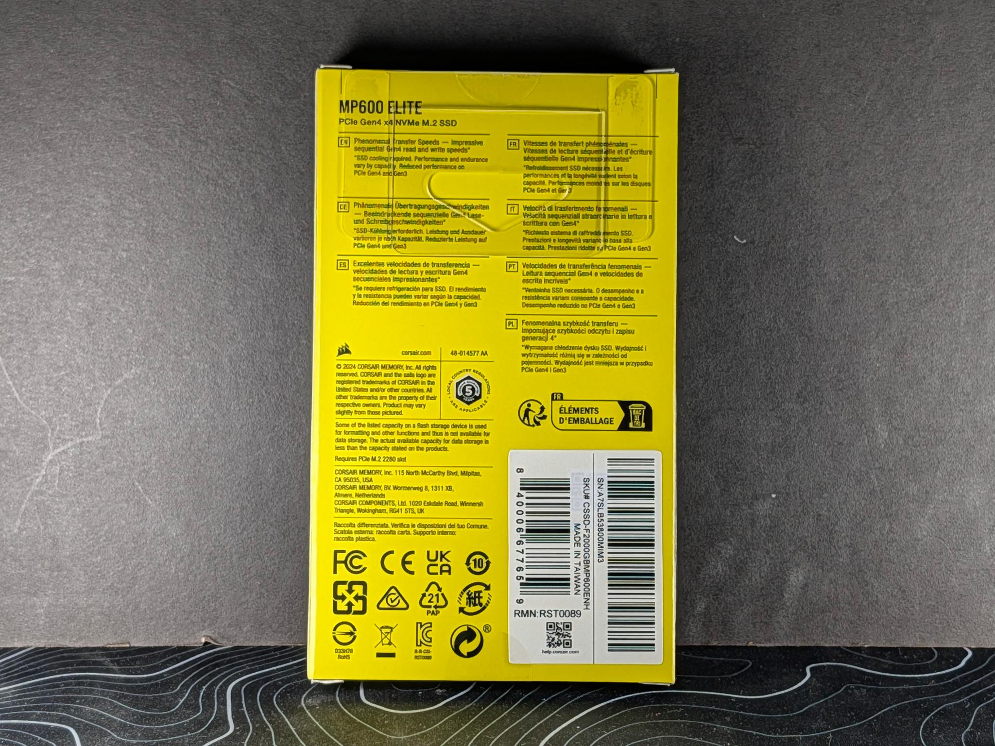 Corsair MP600 ELITE 2TB M.2 SSD