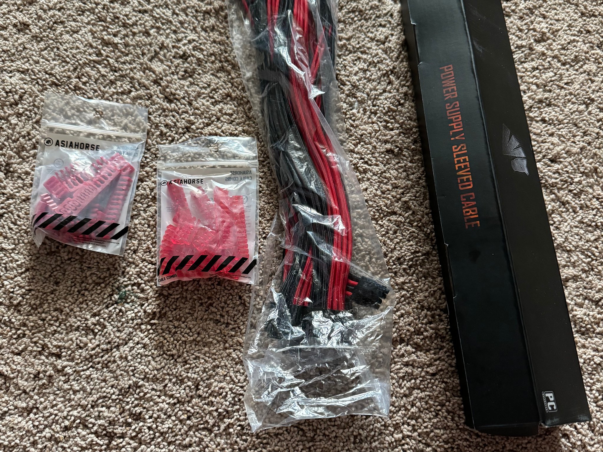 AsiaHorse 16AWG PSU Extensions - Red/Black Mix