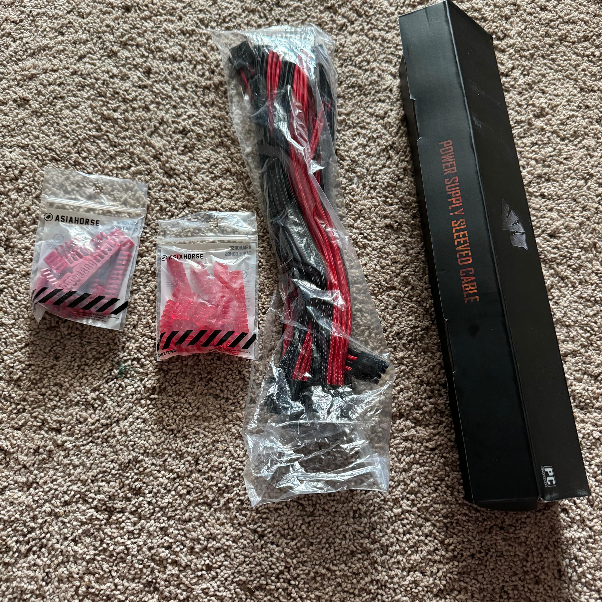 AsiaHorse 16AWG PSU Extensions - Red/Black Mix