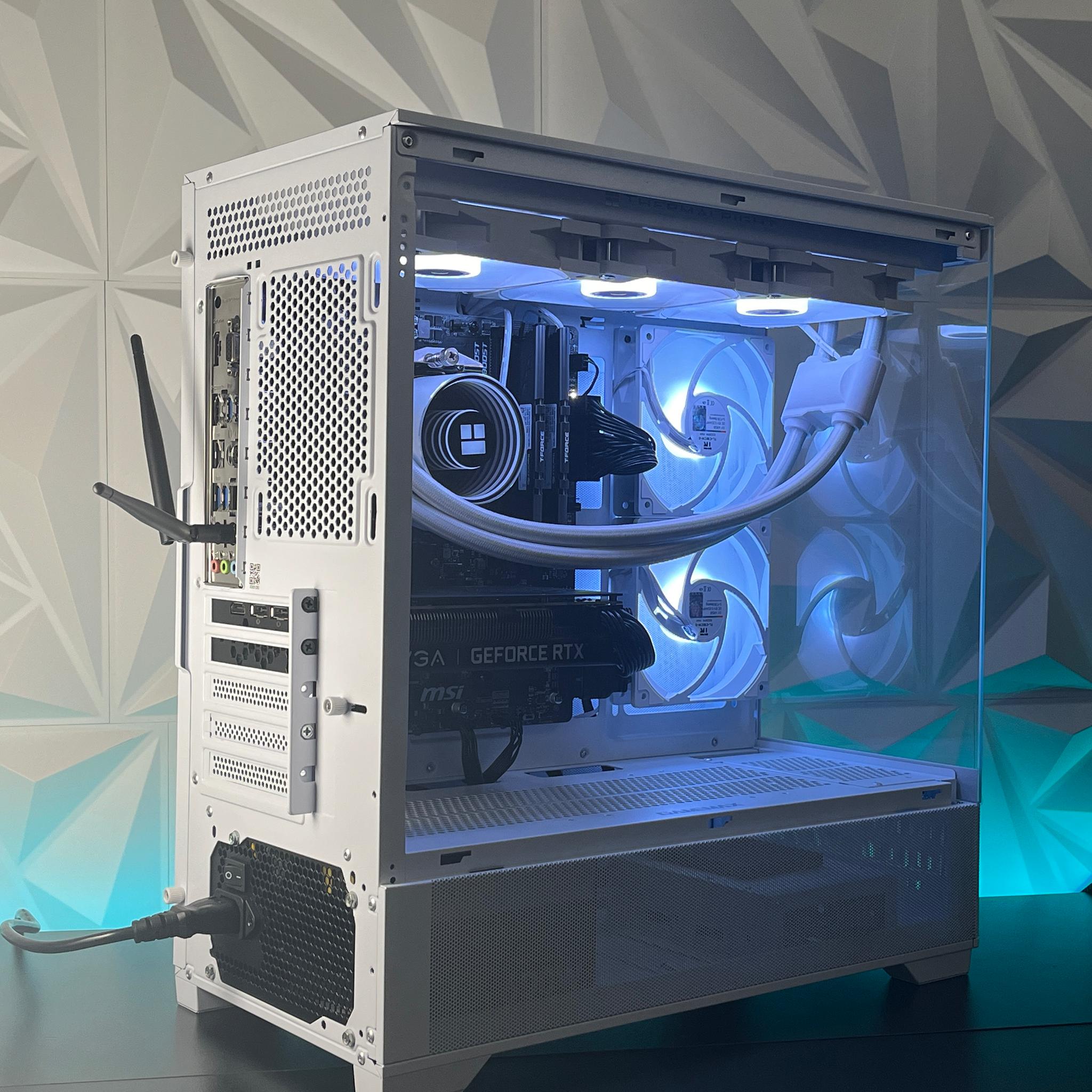 RTX 3060 Ti 8GB, Ryzen 5 4500, 32GB RAM 3200MHz | White RGB Gaming Computer/PC