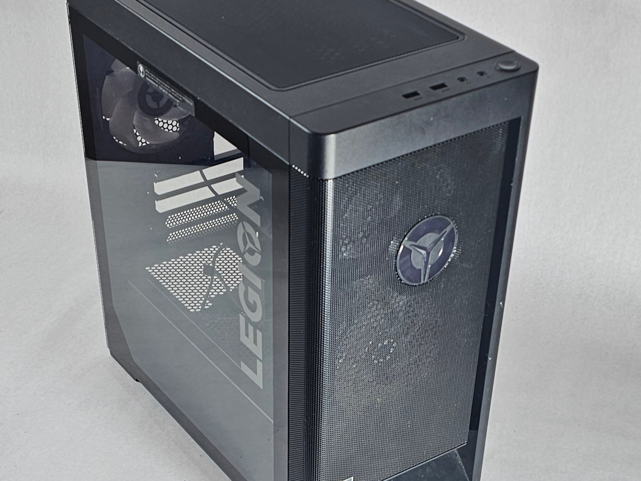 Black Lenovo Legion PC Case with Tempered Glass w/ 3 Fans