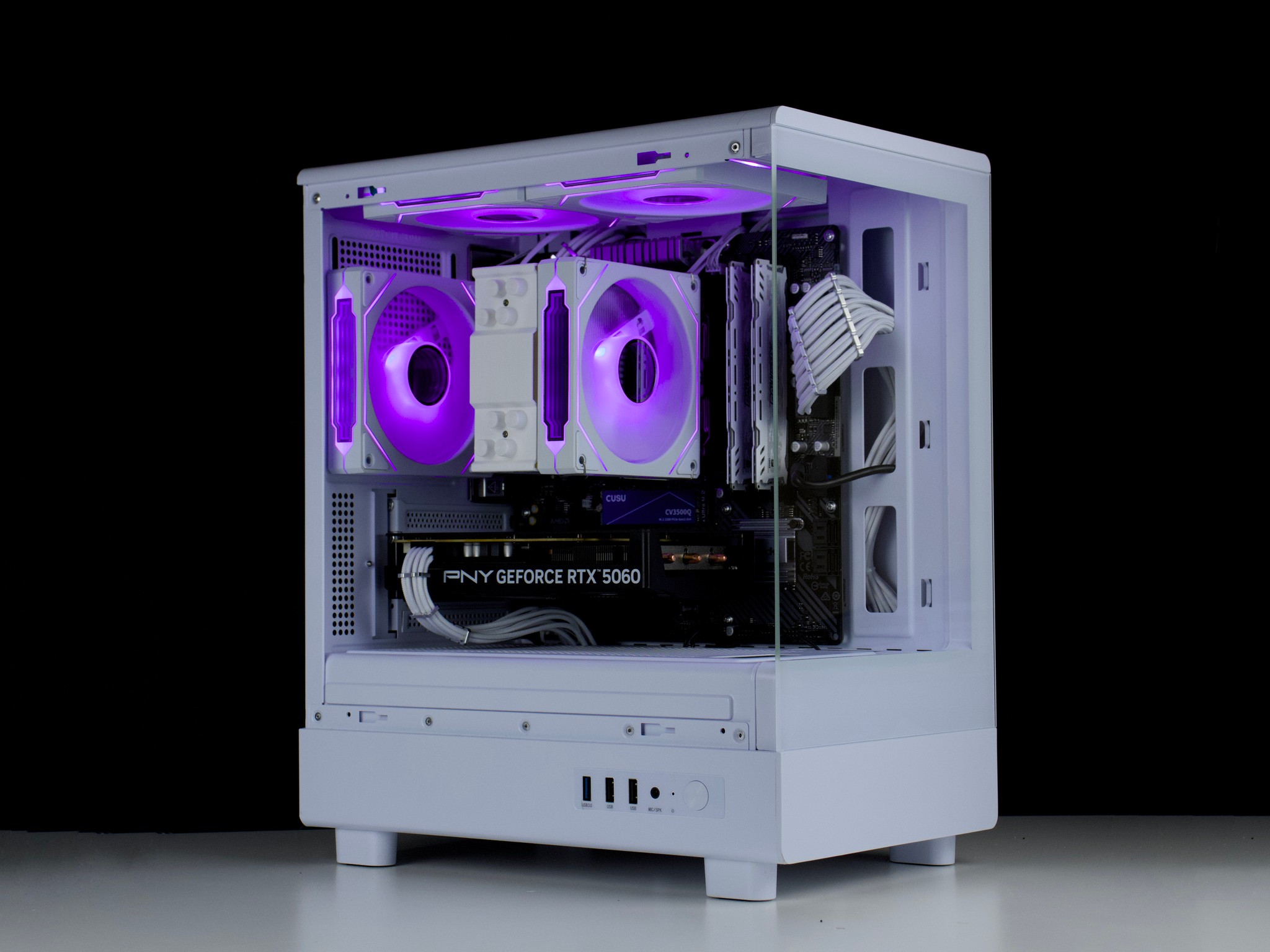🧊❄️🧊 White Gaming PC – RTX 5060, Ryzen 5 5500, 16GB RAM, 1TB SSD - WiFi 🧊❄️🧊