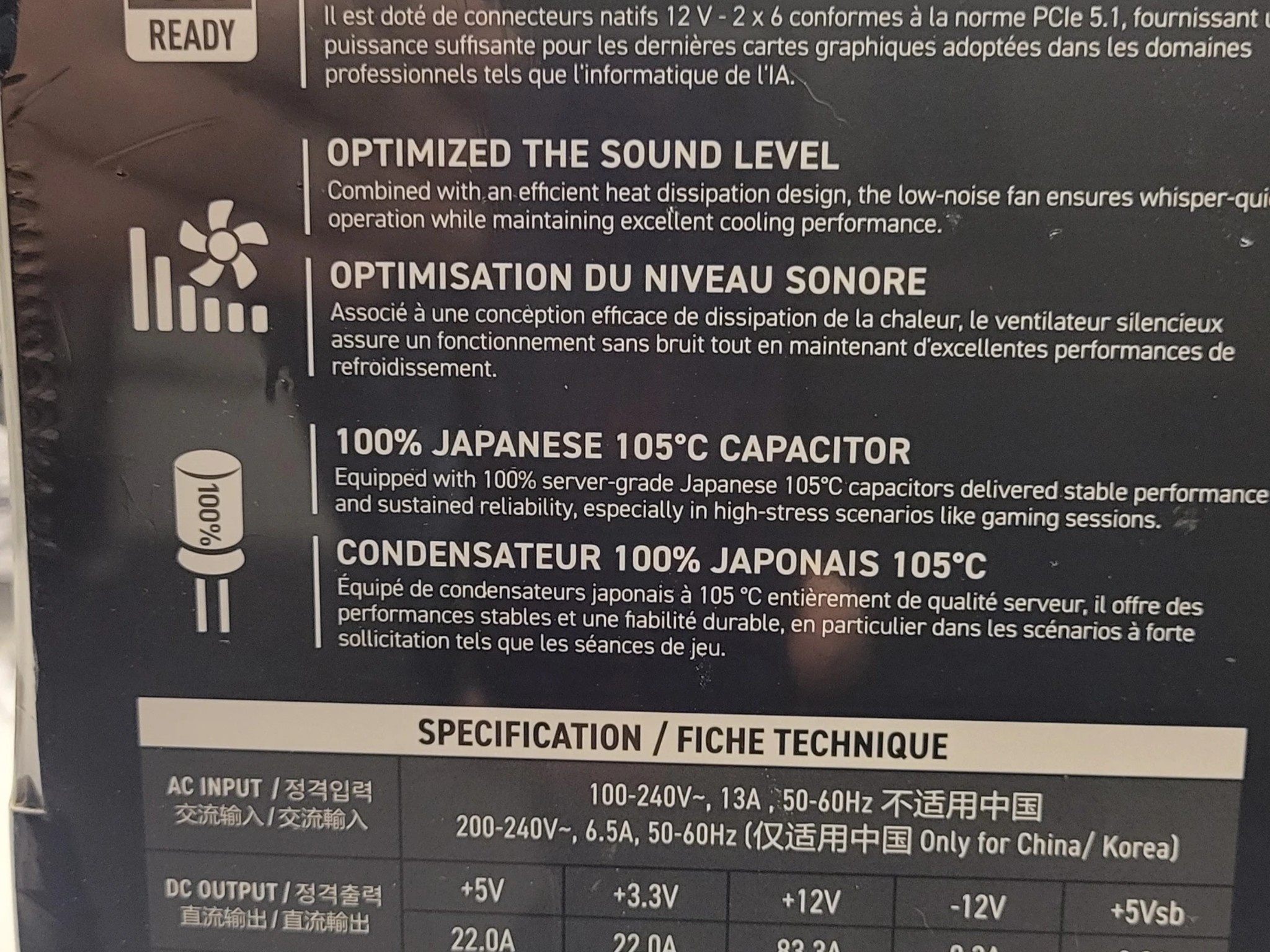 MSI MPG A1000GS PCIE5 ATX 3.1 Gaming Power Supply - Full Modular - 80 Plus Gold Certified 1000W