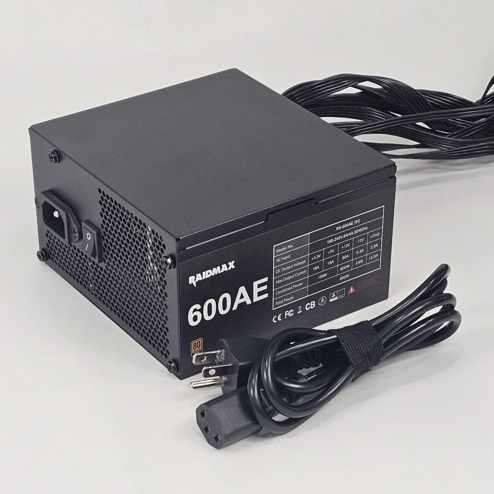 600 Watt PSU Raidmax RX-600AE Power Supply