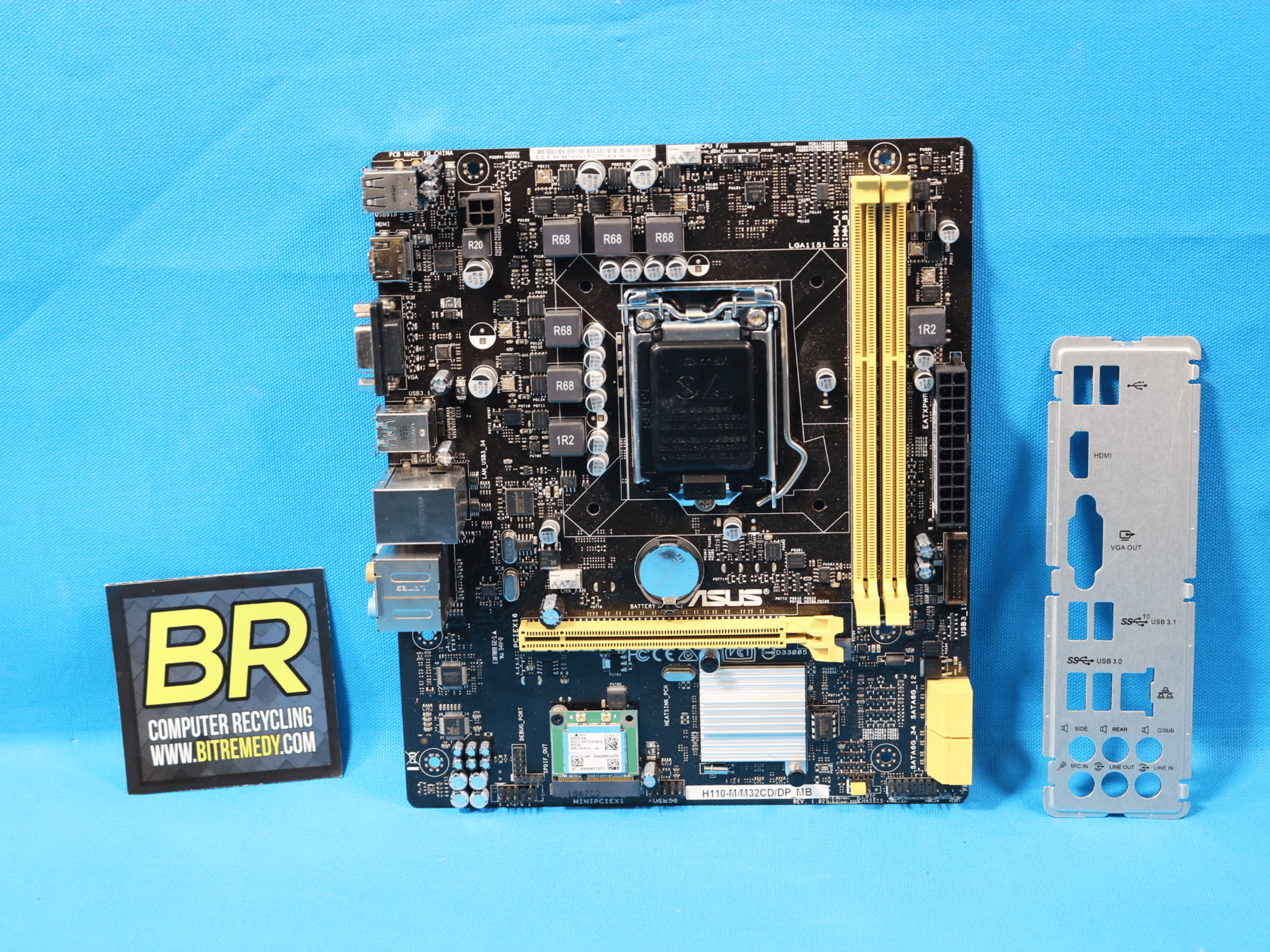 Asus H110-M/M32CD/DP_MB Intel LGA1151/Socket H4 DDR3L MicroATX Desktop Motherboard & I/O Shield