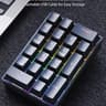 DAGK Wired Mechanical Number Pad Rainbow LED Backlit 20-Key Number Pad- Black