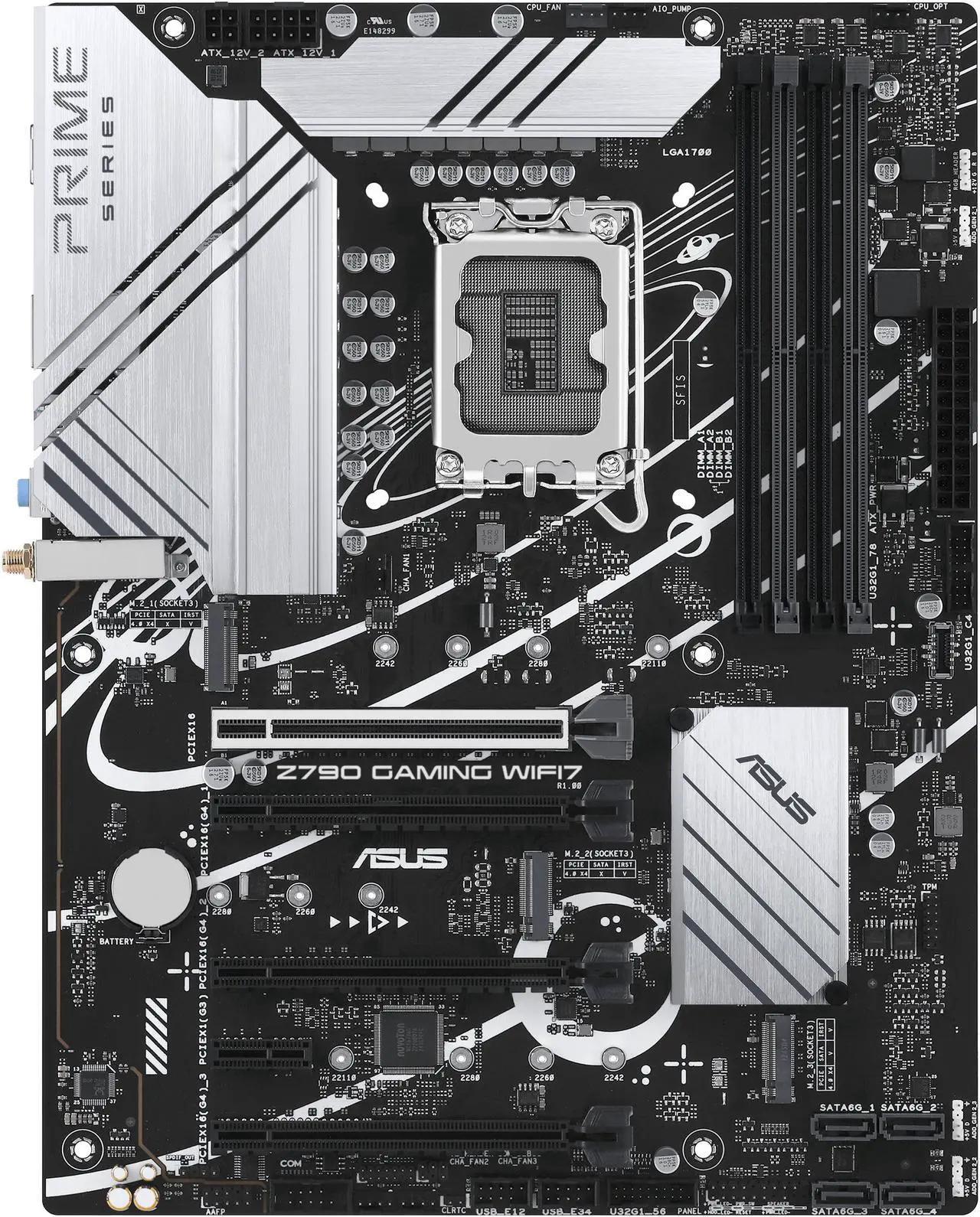 ASUS Z790 GAMING WIFI7 LGA 1700 ATX motherboard PCIe 5.0, three M.2 slots, 14+1 DrMOS, DDR5, WIFI 7