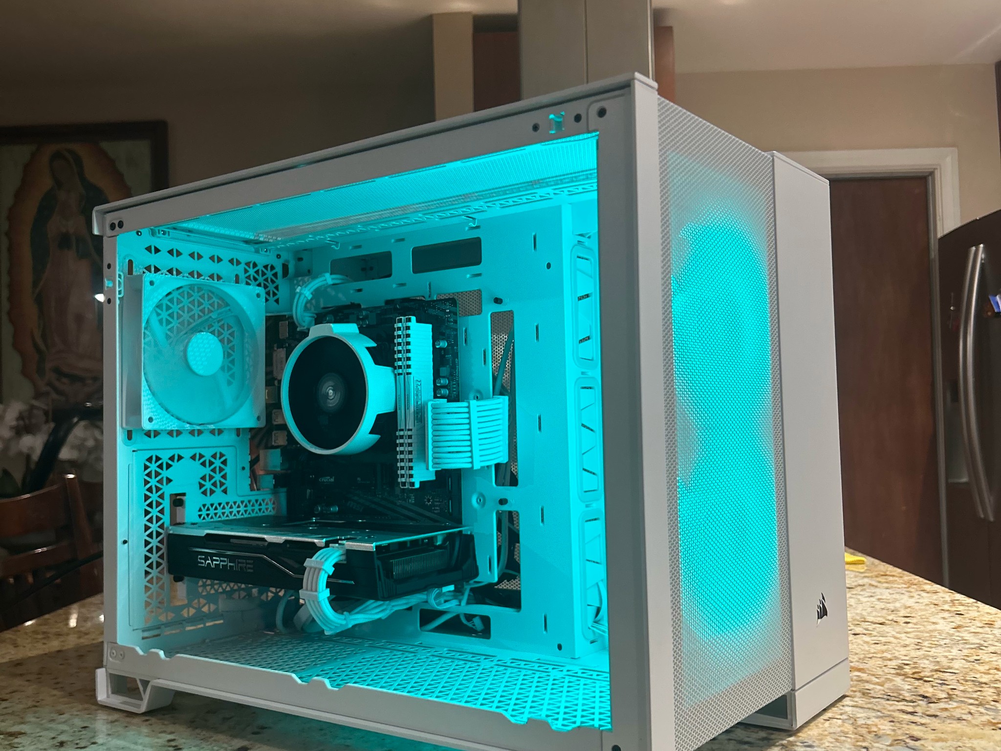 White Budget Gaming PC | RX 580 8GB | RYZEN 5 3600 | 16GB RAM | 500GB SSD| WIN 11 PRO