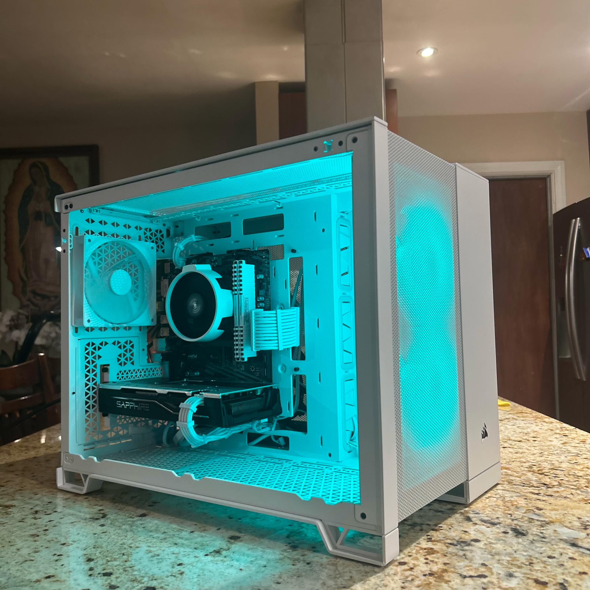 White Budget Gaming PC | RX 580 8GB | RYZEN 5 3600 | 16GB RAM | 500GB SSD| WIN 11 PRO