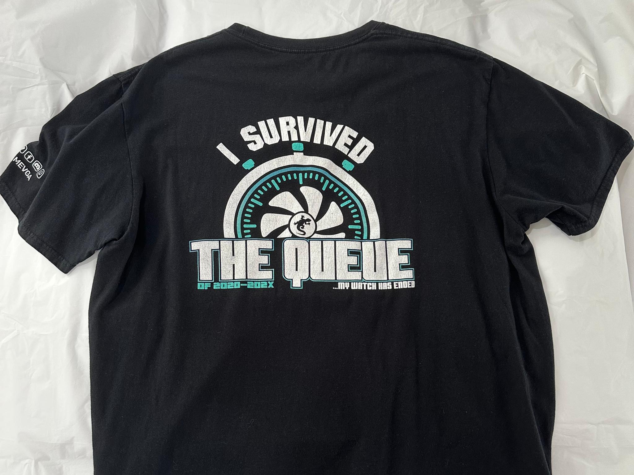 EVGA  “I Survived The Queue” 2020 - 202X Original T-Shirt XL Black (Rare, Clean)