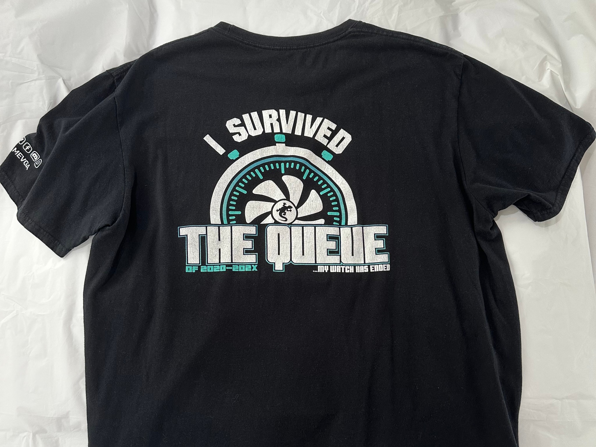 EVGA  “I Survived The Queue” 2020 - 202X Original T-Shirt XL Black (Rare, Clean)