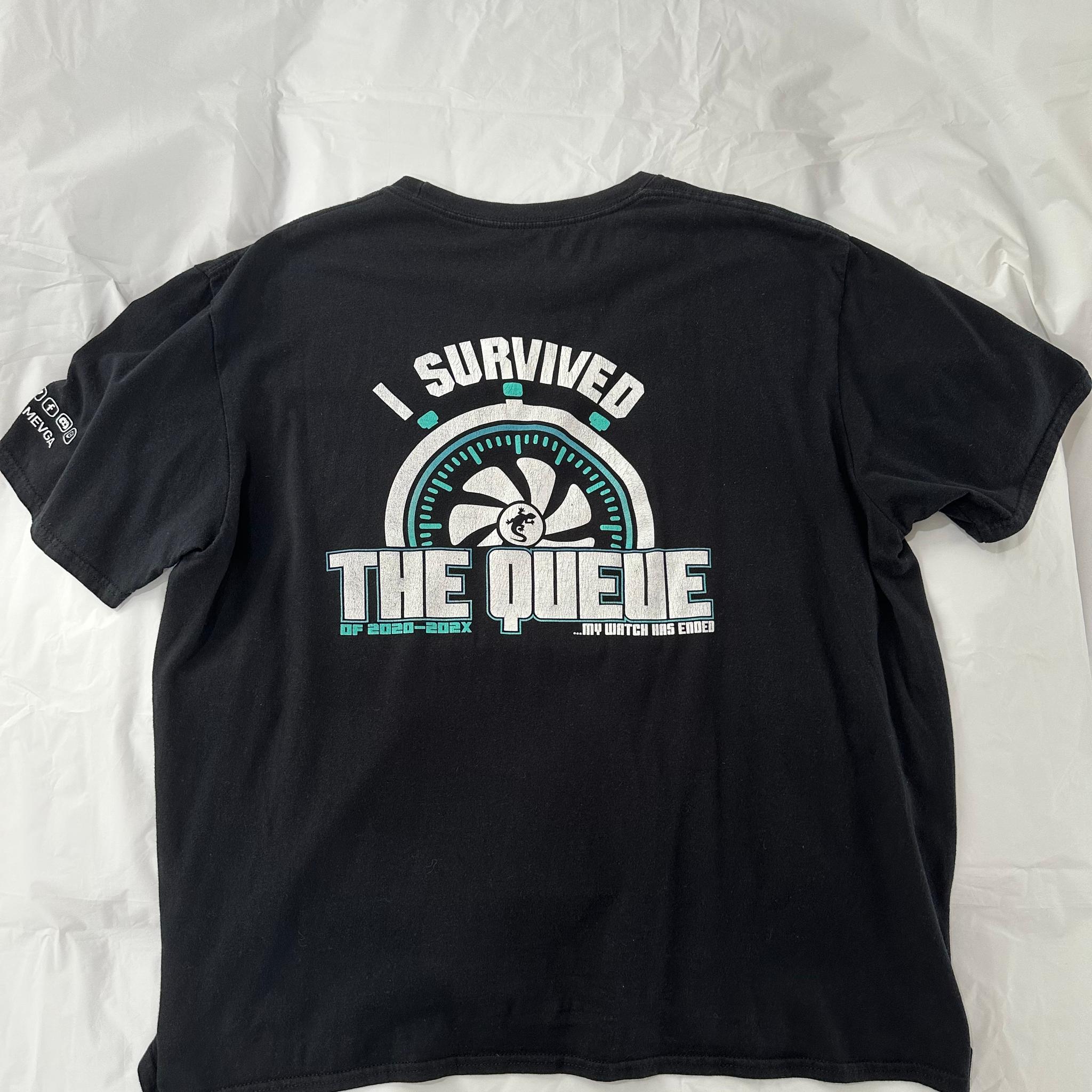 EVGA  “I Survived The Queue” 2020 - 202X Original T-Shirt XL Black (Rare, Clean)