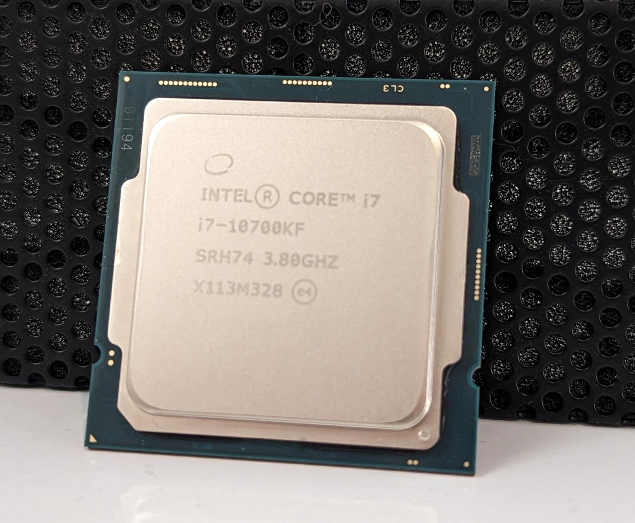 Intel Core i7-10700KF, 8C/16T CPU, 3.8 GHz, LGA 1200