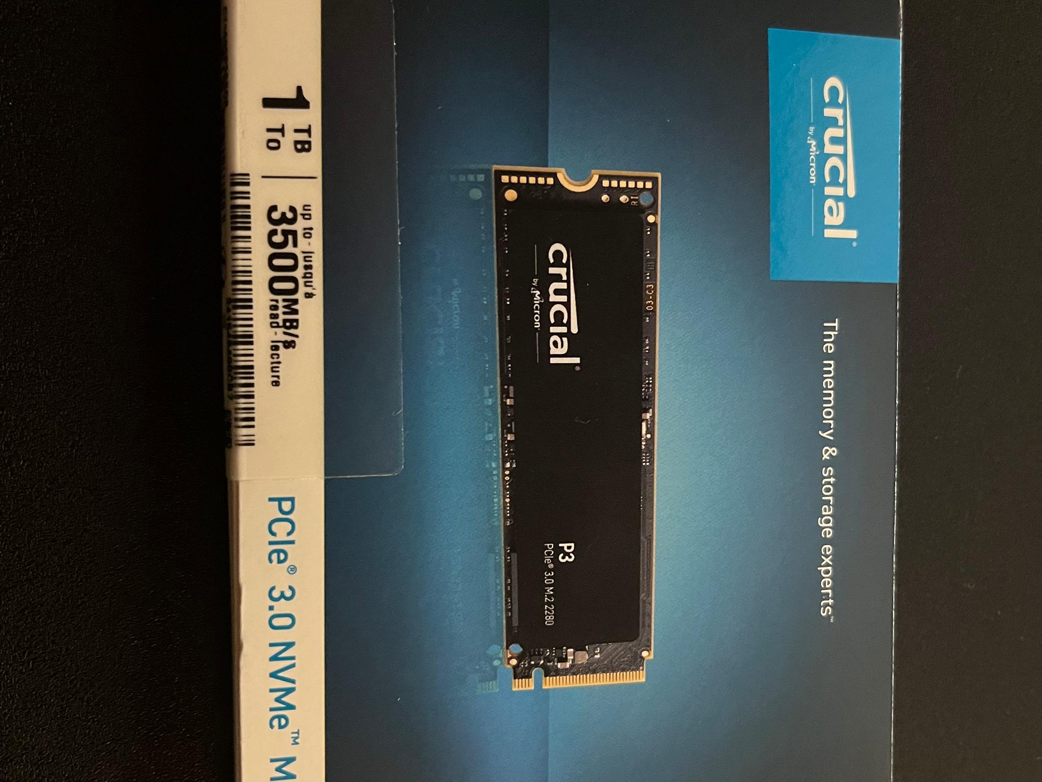 1 TB (1000 gb) Crucial Gen 3 NVME