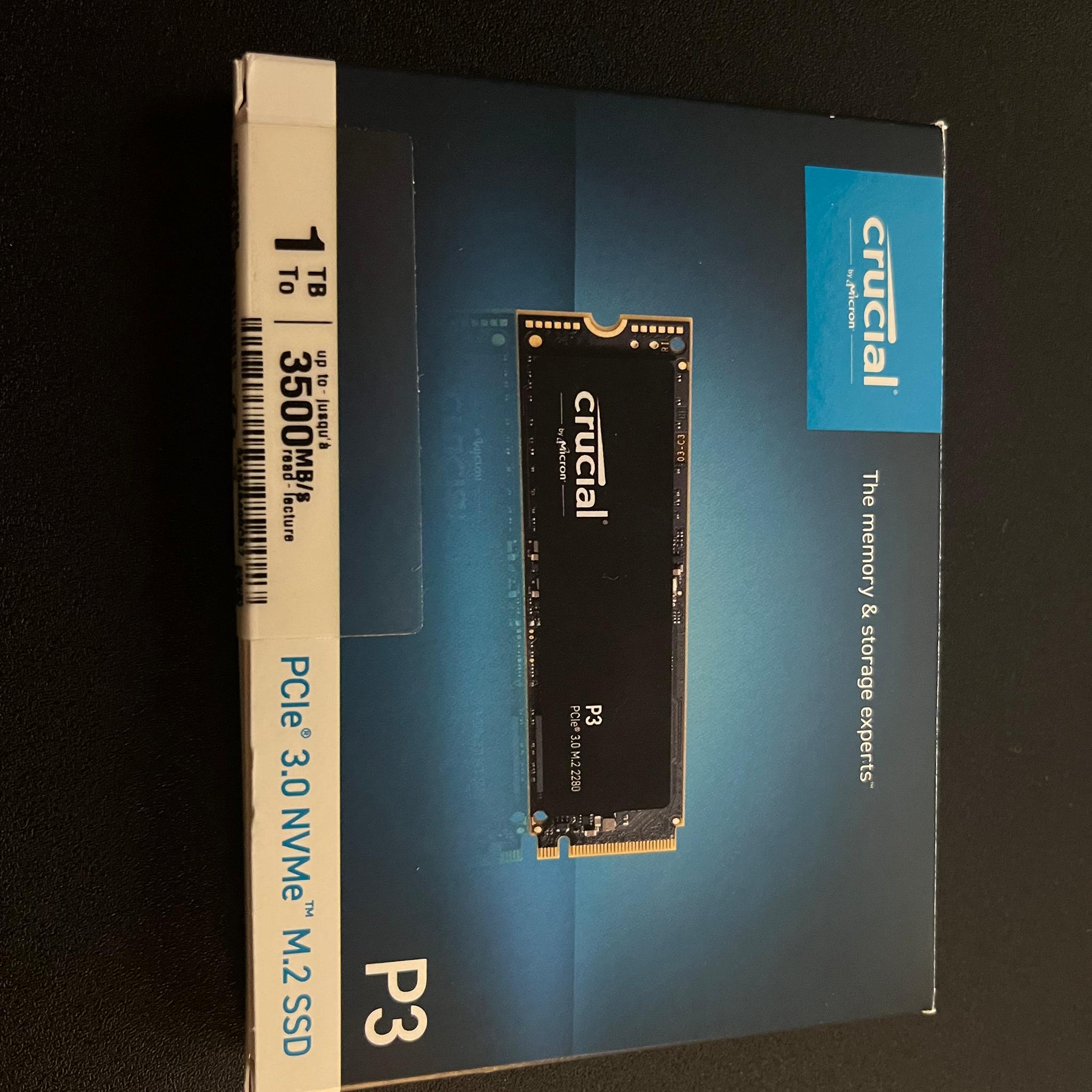 1 TB (1000 gb) Crucial Gen 3 NVME