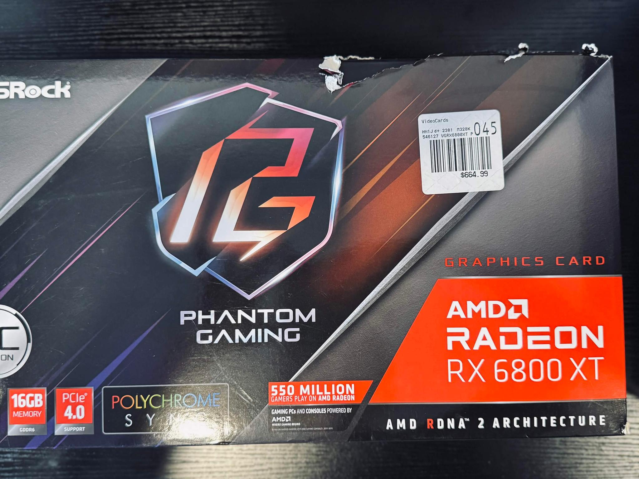 ASRock Radeon RX 6800 XT Phantom Gaming 16GB OC