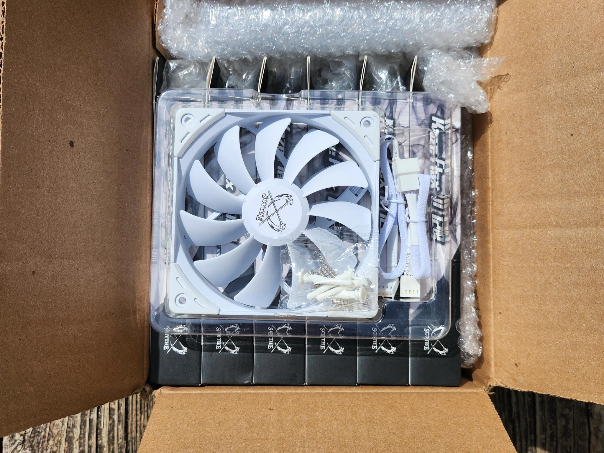 (Lot of 6) Scythe Kaze Flex II 120 PWM (White Edition - 2000 RPM)