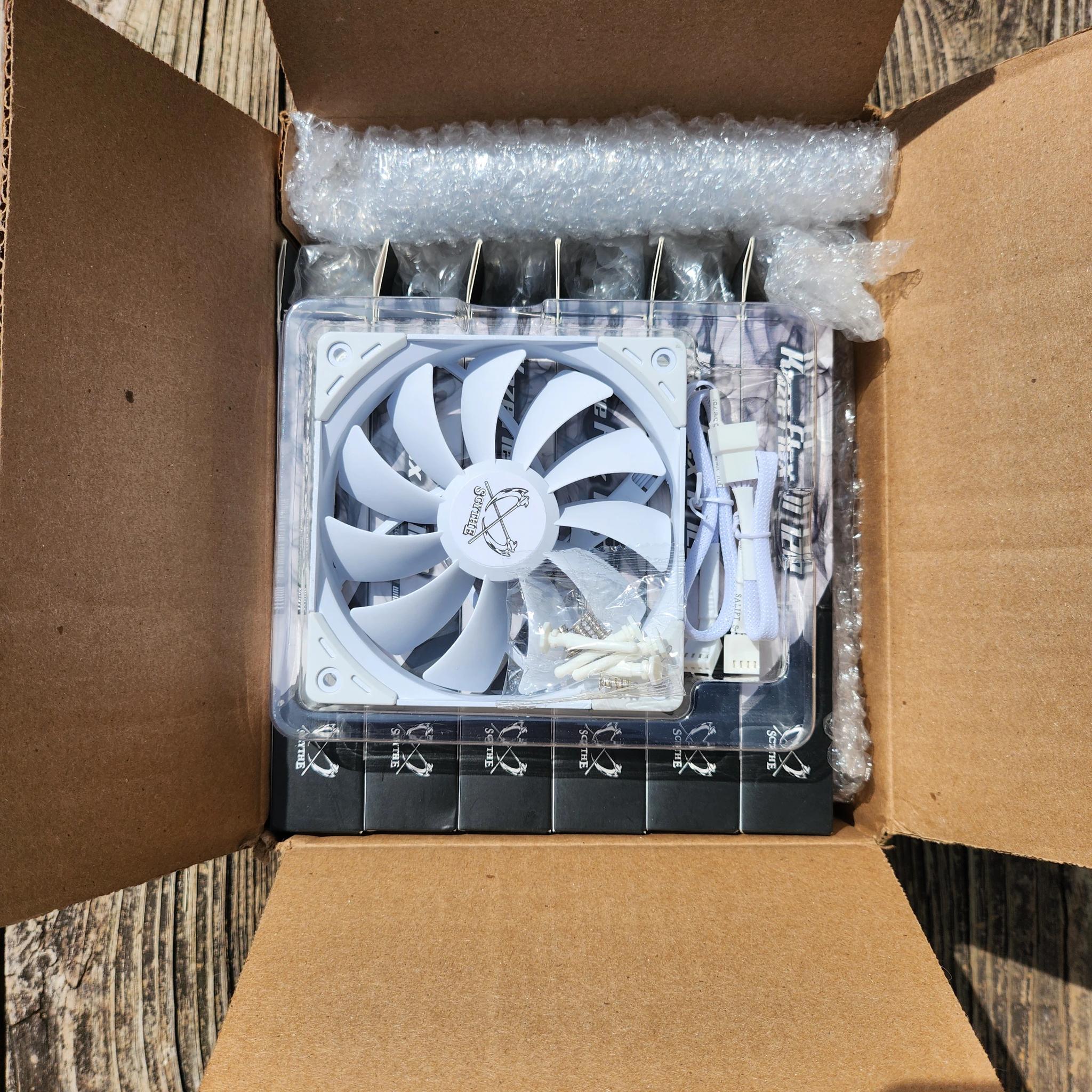 (Lot of 6) Scythe Kaze Flex II 120 PWM (White Edition - 2000 RPM)
