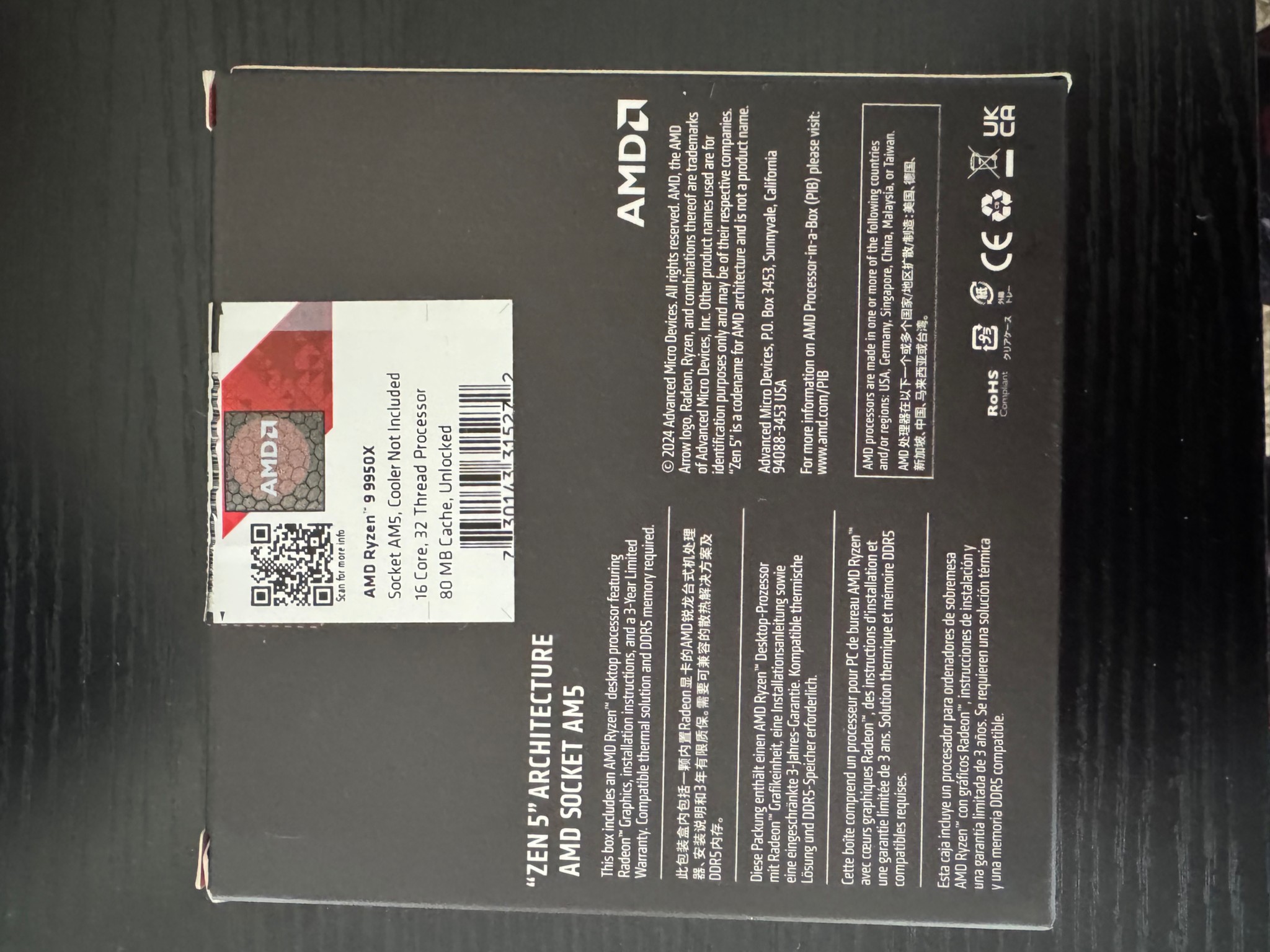 **For Sale** very lightly used AMD Ryzen 9950x