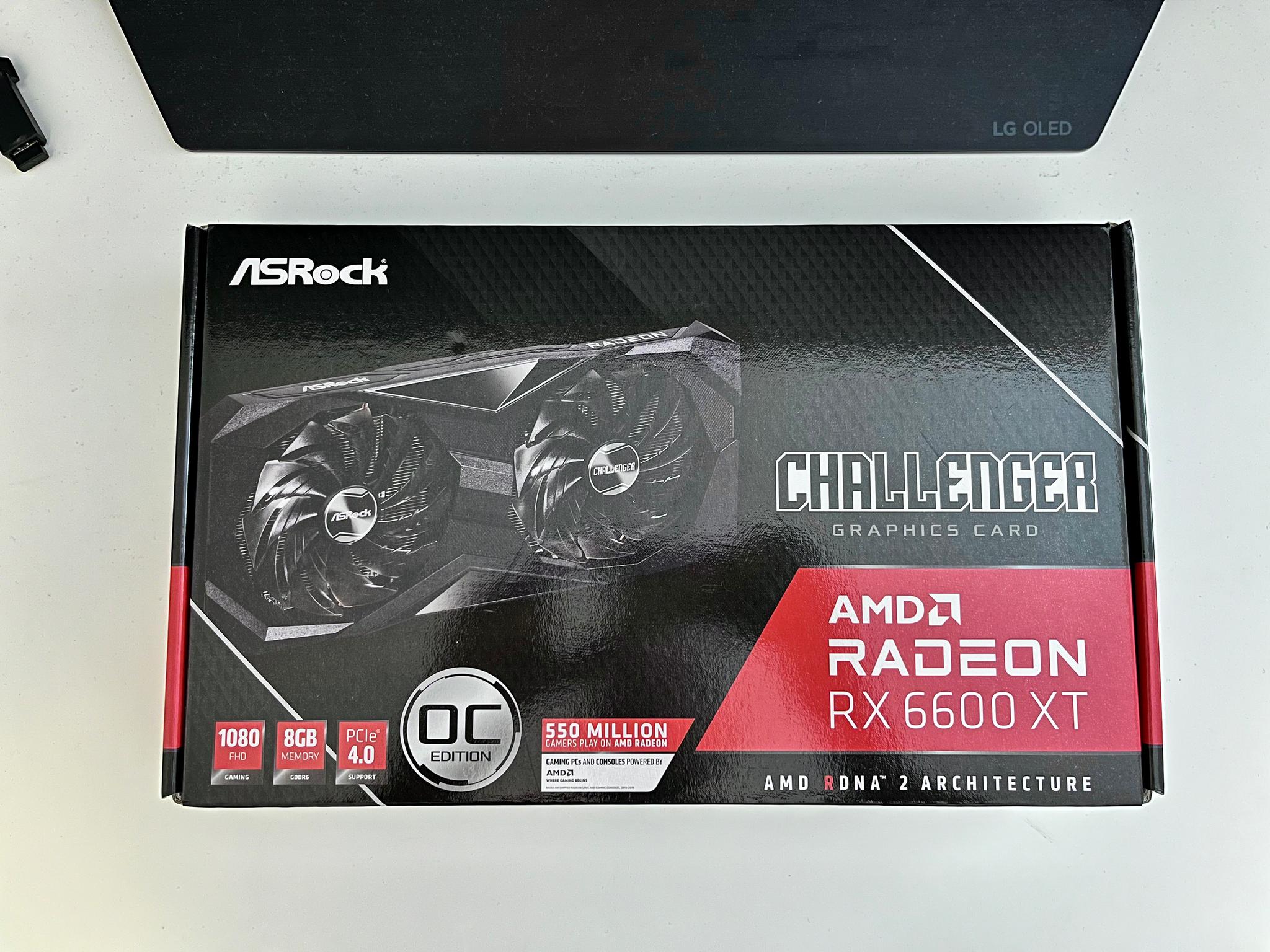 ASRock Radeon RX 6600 XT Challenger D OC 8GB GDDR6 Graphics Card