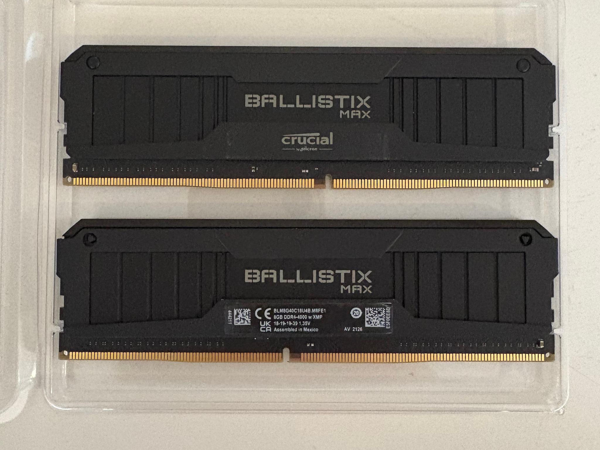Crucial Micron Ballistix Max Gaming Memory 16GB (2x8GB) 4000 MT/s