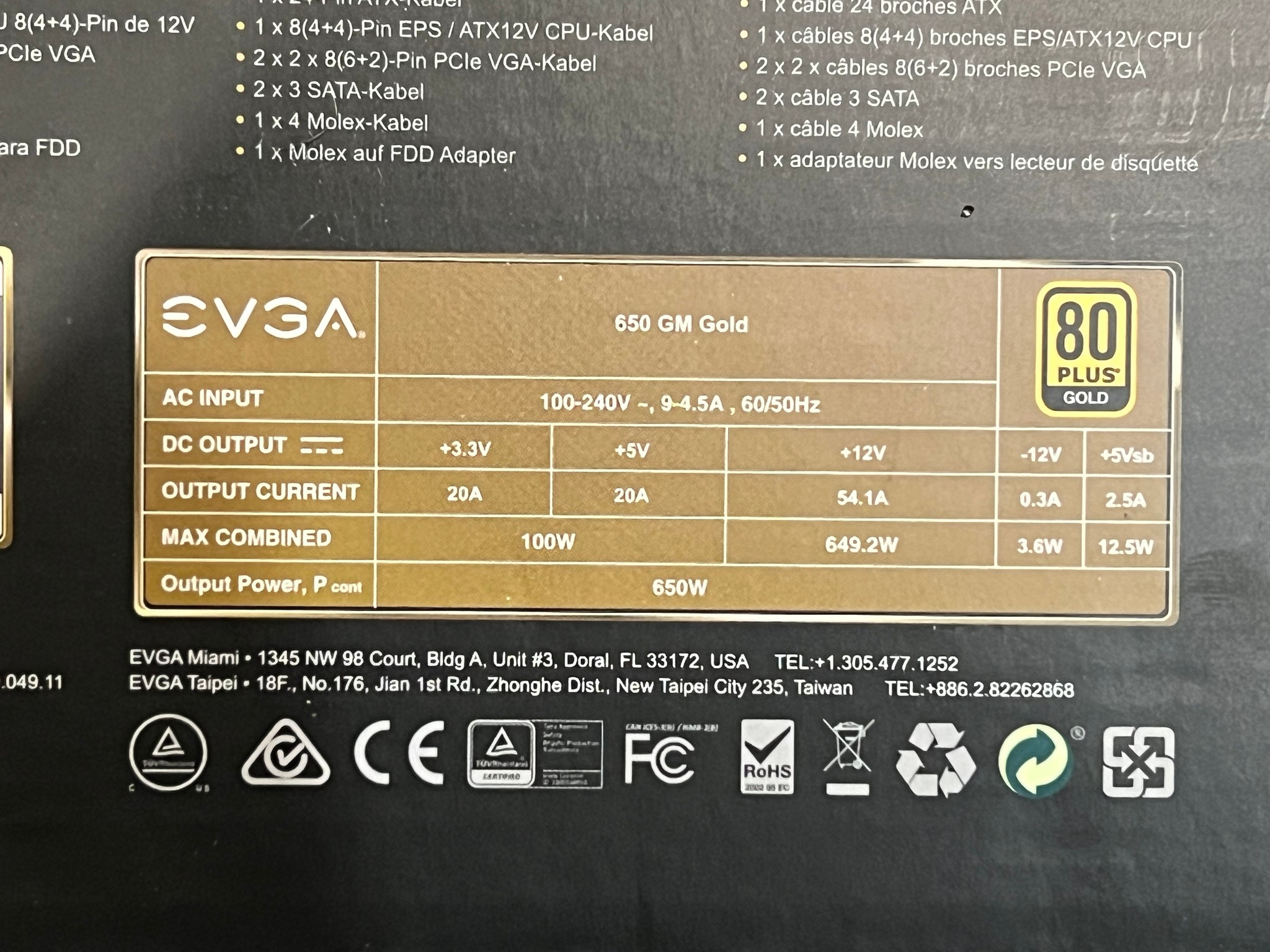 EVGA 650GM SFX Power Supply