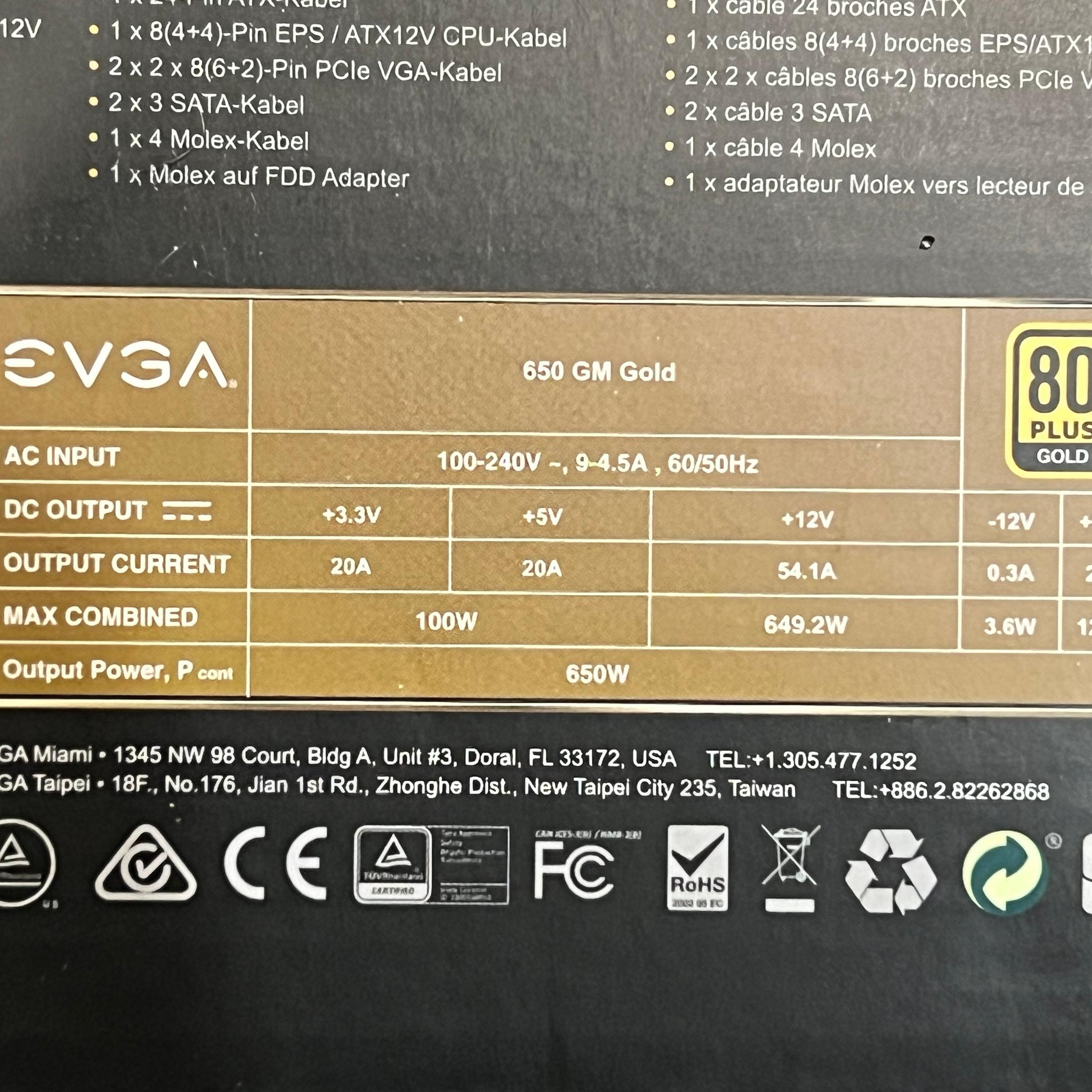 EVGA 650GM SFX Power Supply